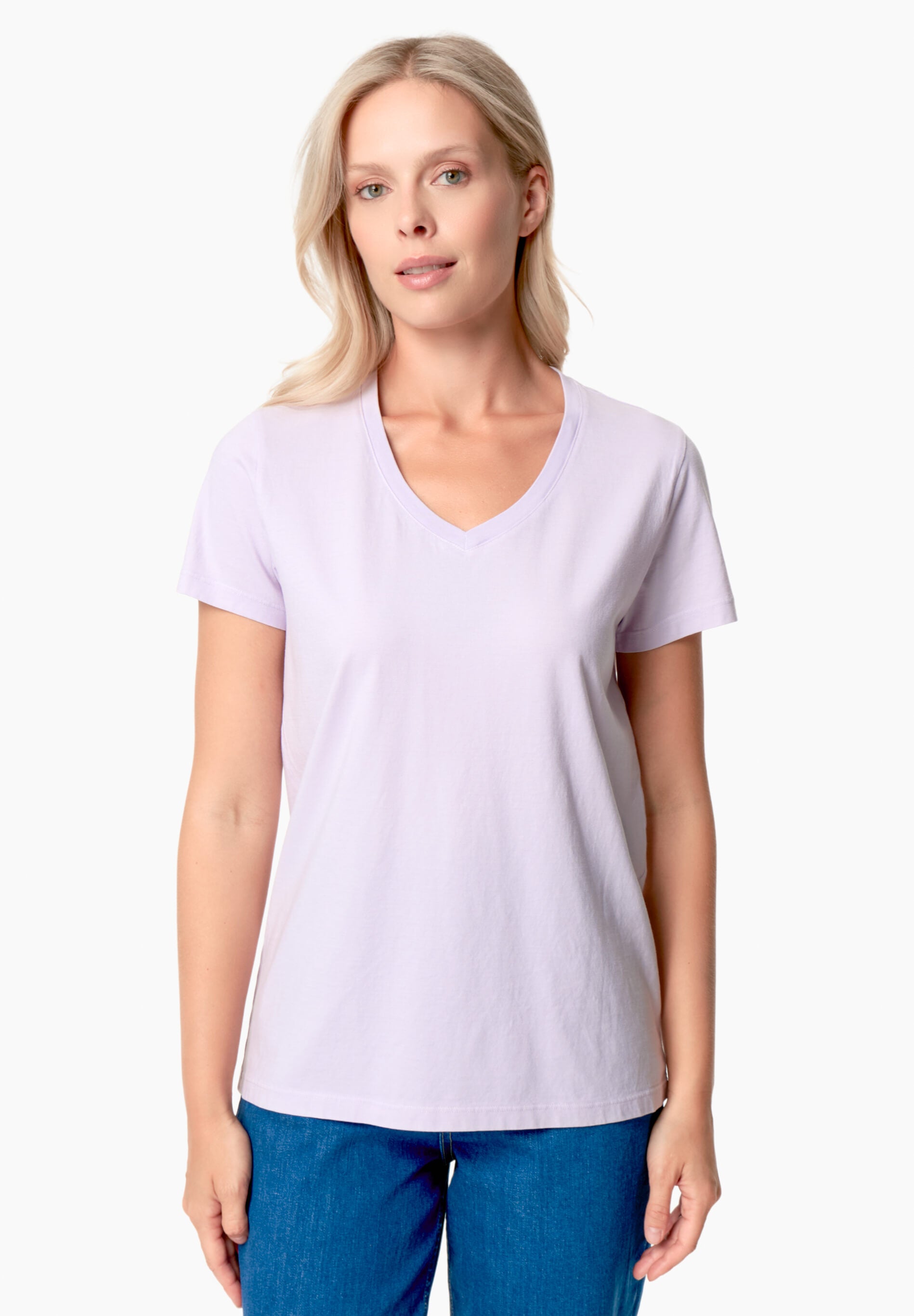 TESSA | Basic T-Shirt aus Bio-Baumwolle mit V-Ausschnitt