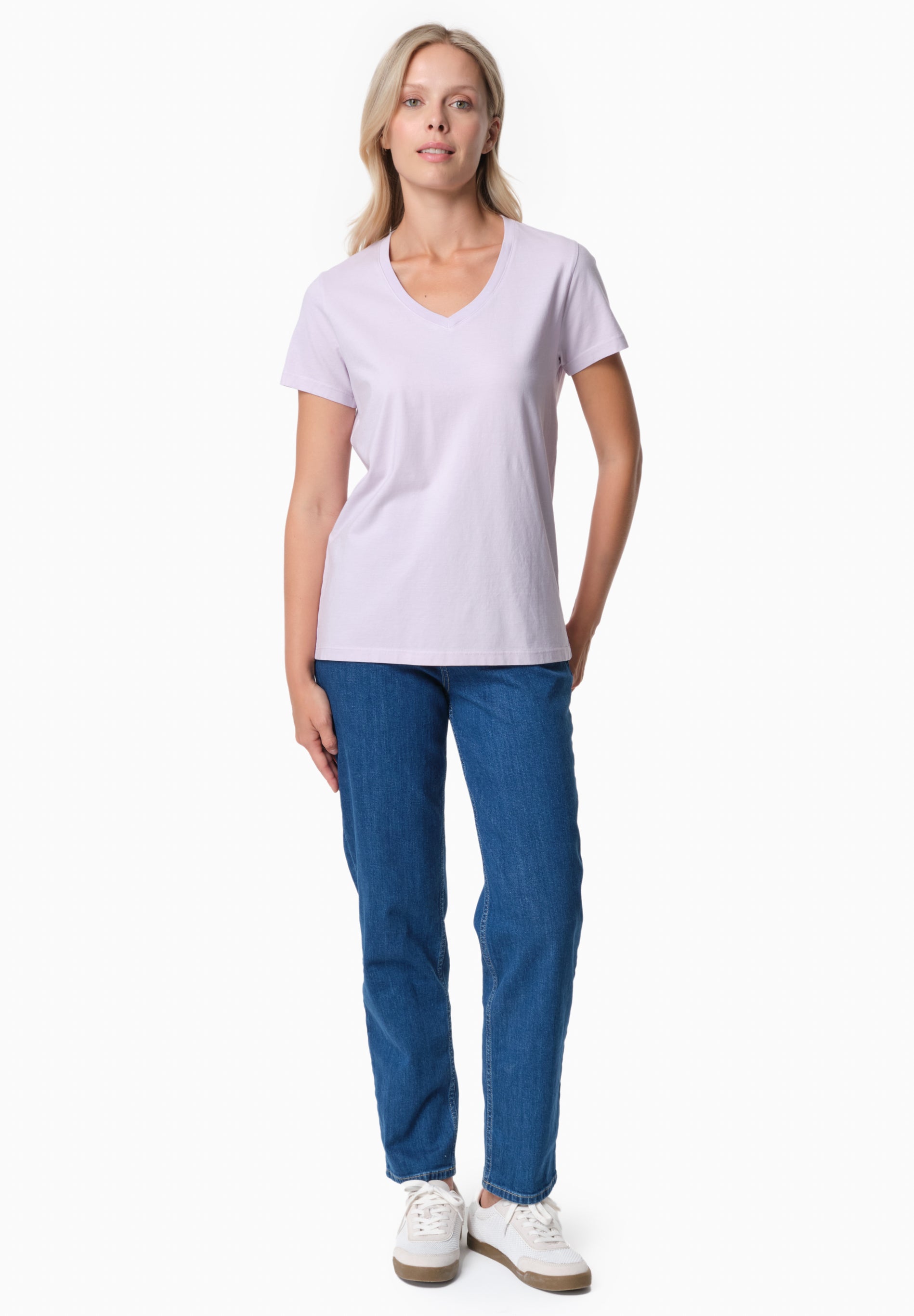TESSA | Basic T-Shirt aus Bio-Baumwolle mit V-Ausschnitt
