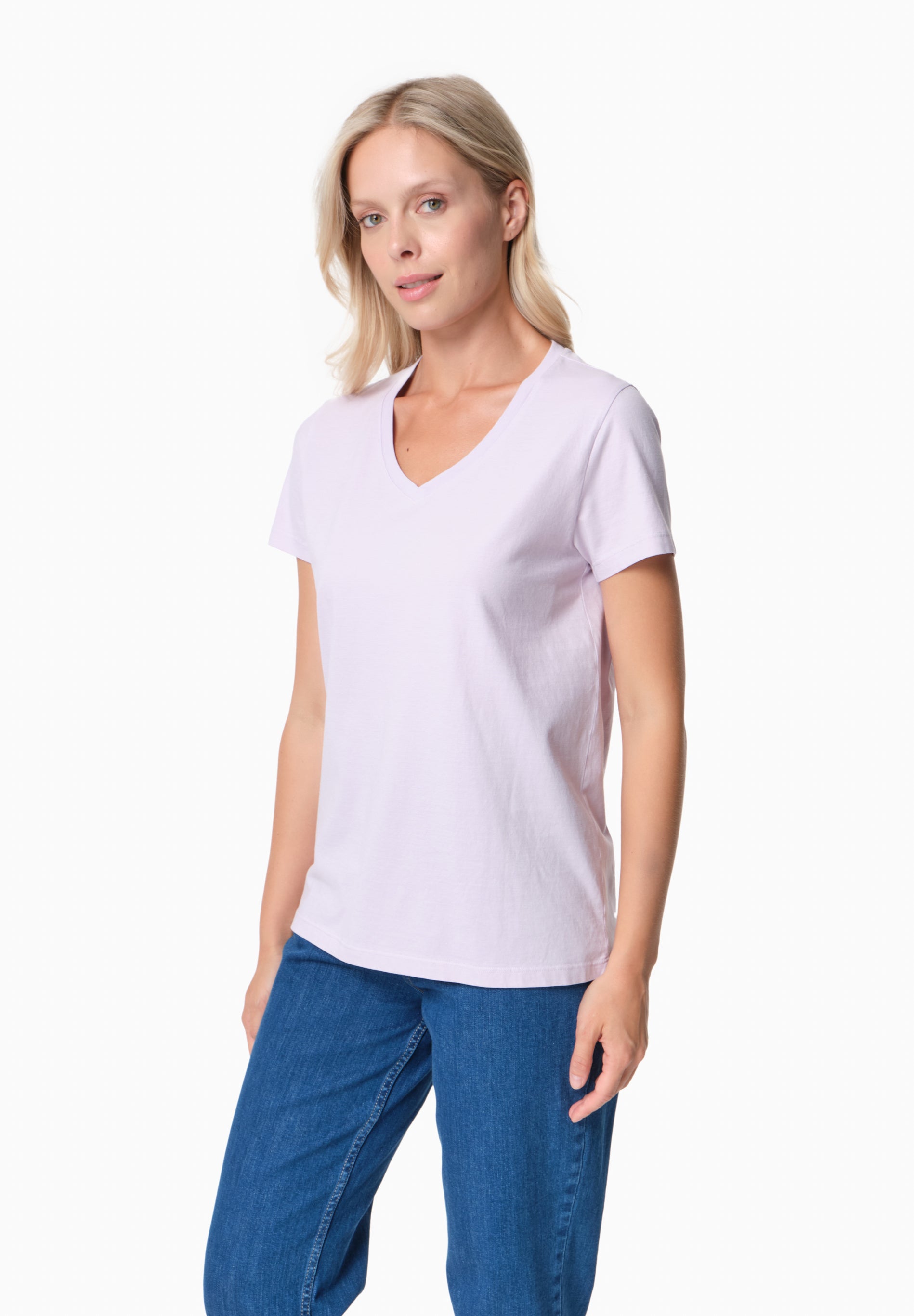 TESSA | Basic T-Shirt aus Bio-Baumwolle mit V-Ausschnitt