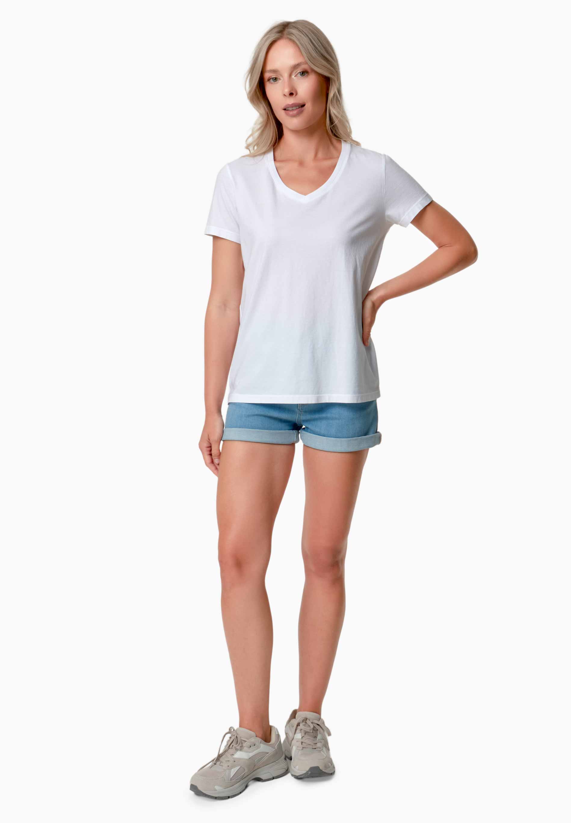 TESSA | Basic T-Shirt aus Bio-Baumwolle mit V-Ausschnitt