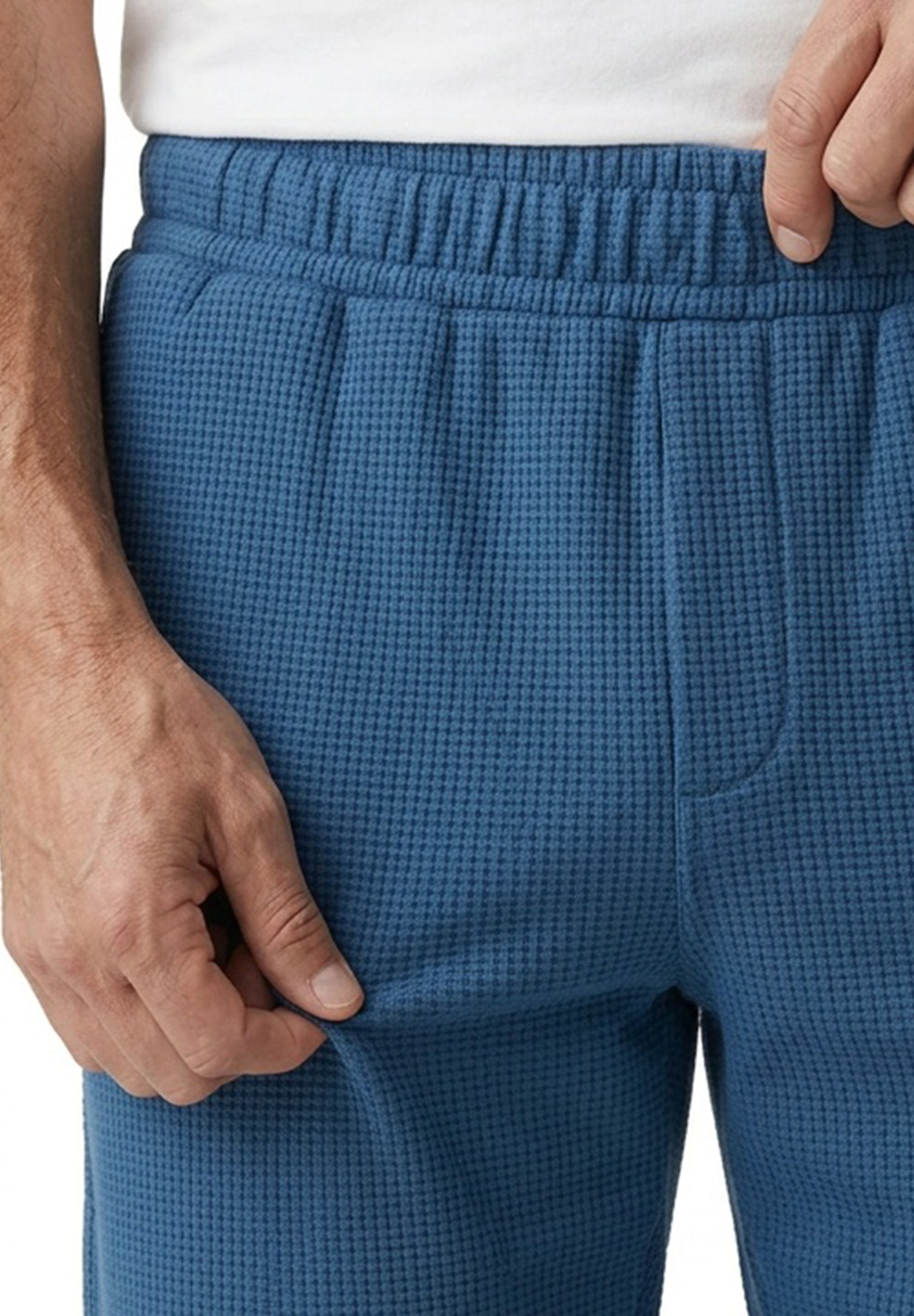 STEVVEN | Waffel-Shorts aus Bio-Baumwolle & recyceltem Polyester