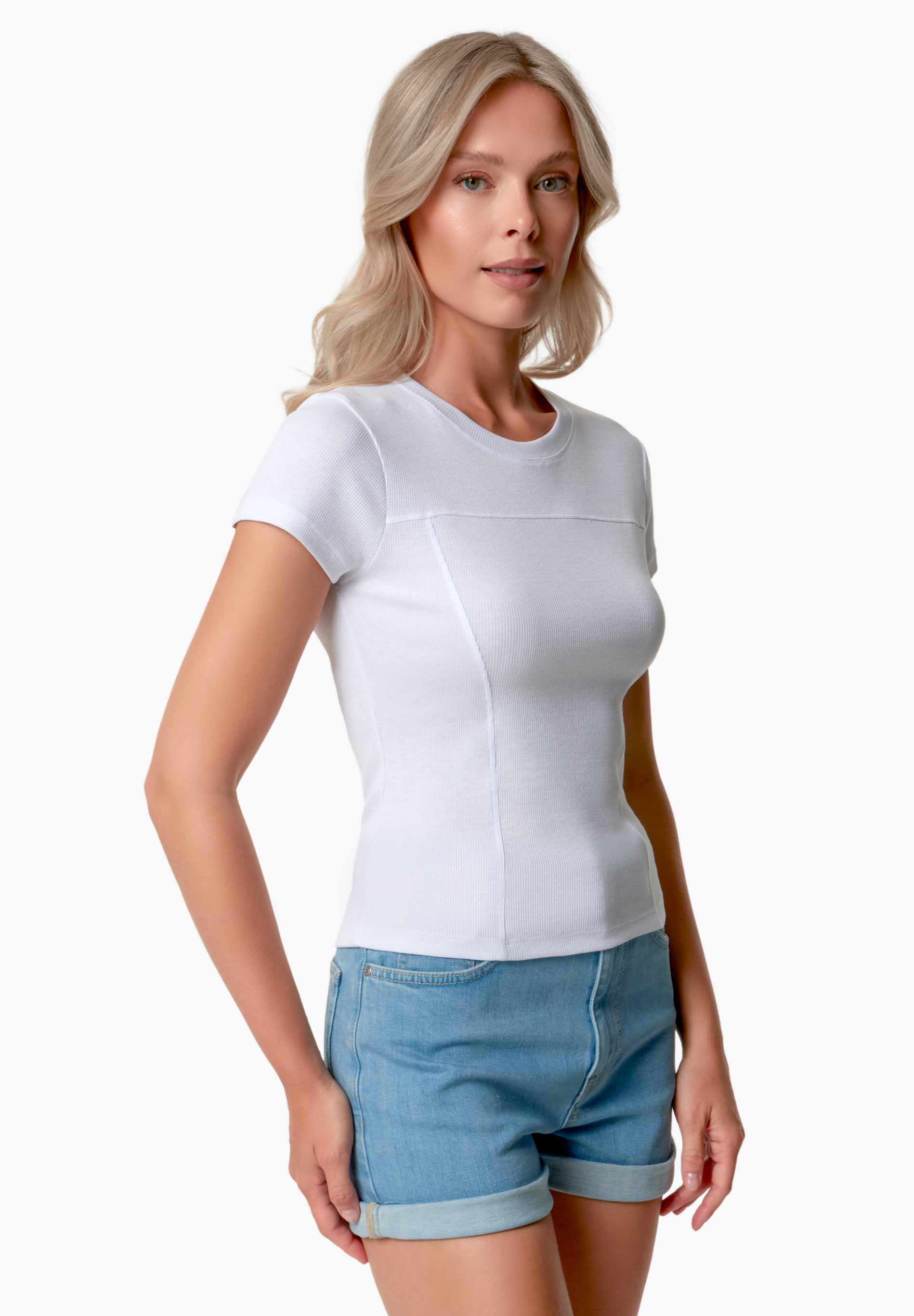 TILLDA | Rib T-Shirt aus TENCEL™ Modal und Bio-Baumwolle