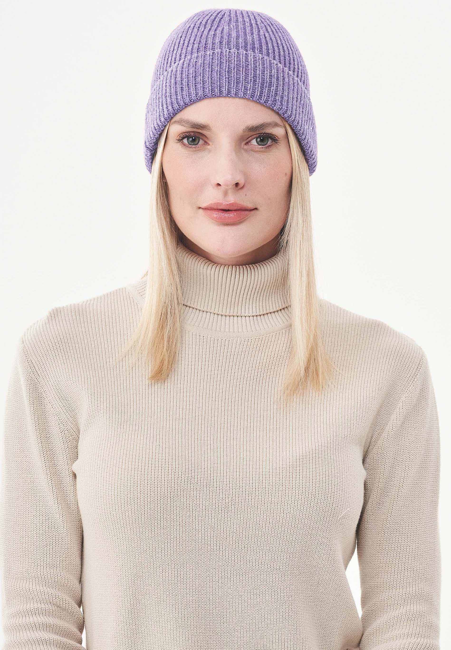 Unisex Strick-Beanie aus Bio-Merinowolle und Bio-Baumwolle