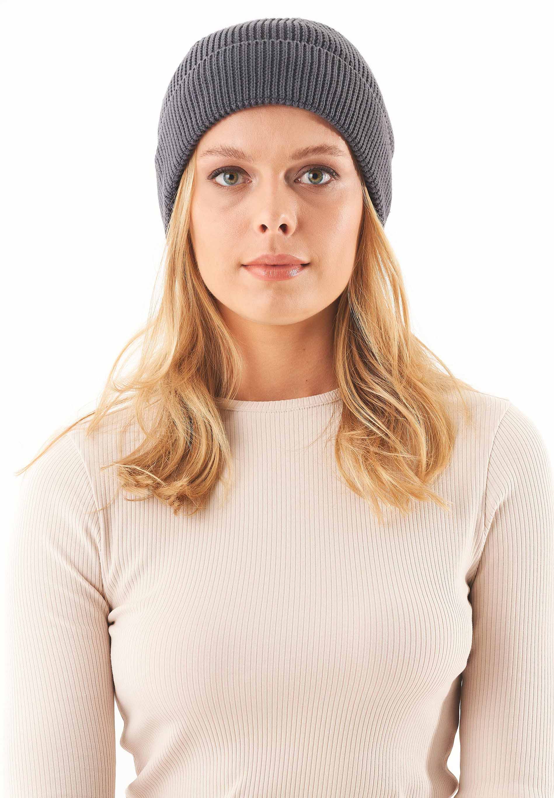 Unisex Strick-Beanie aus Bio-Baumwolle