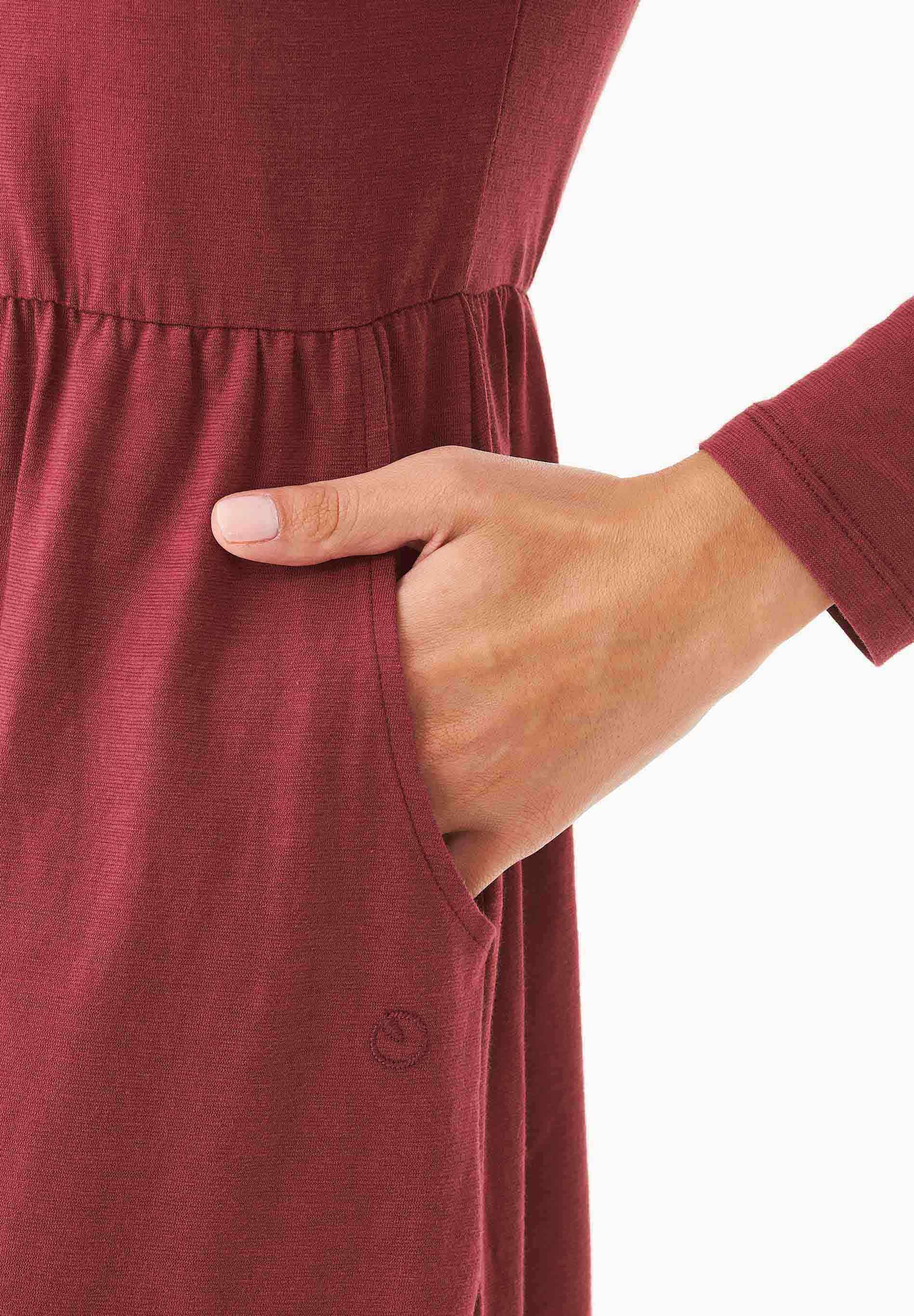 Langarm-Jerseykleid aus Bio-Baumwolle