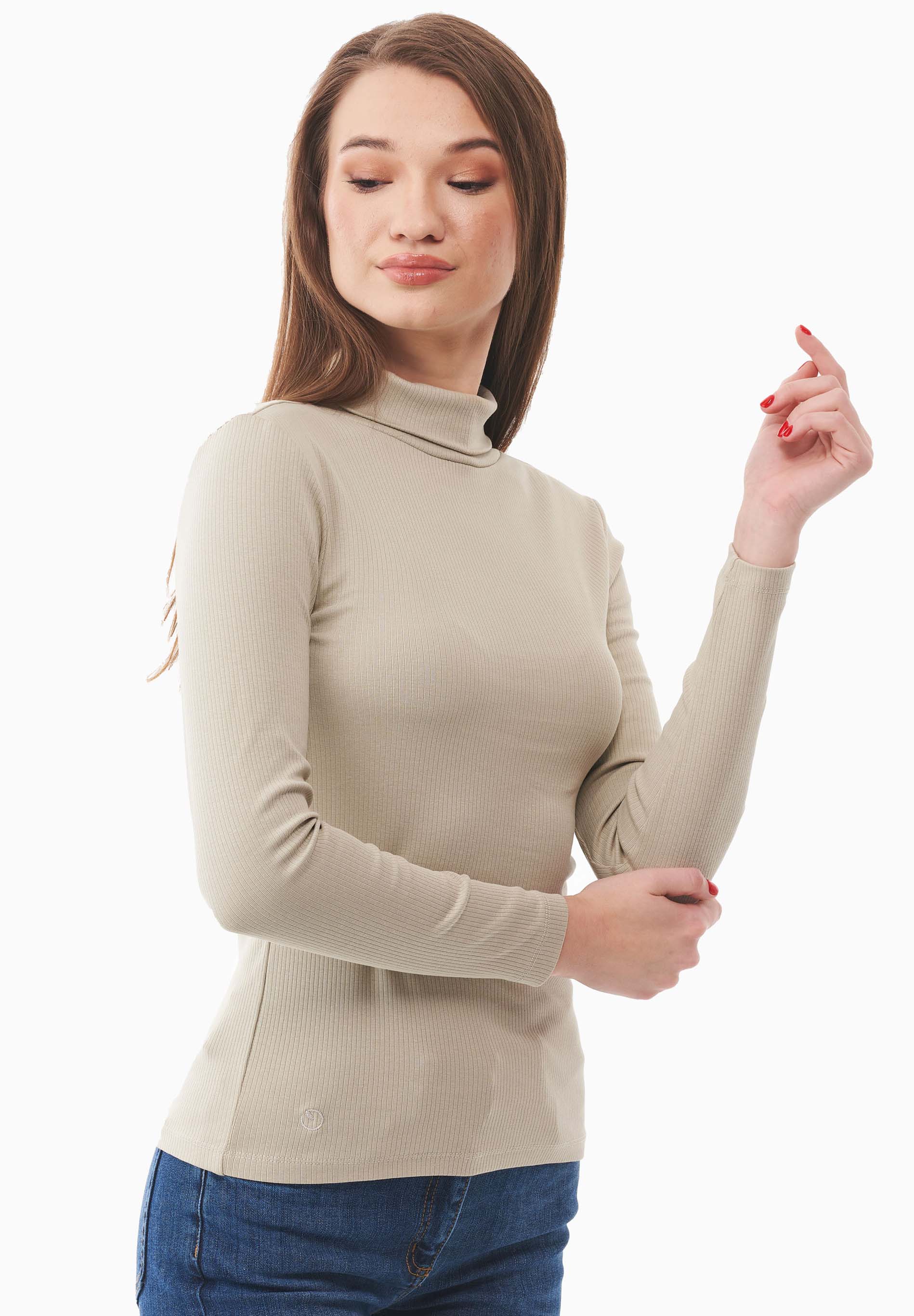Rollkragenshirt aus Bio-Baumwolle