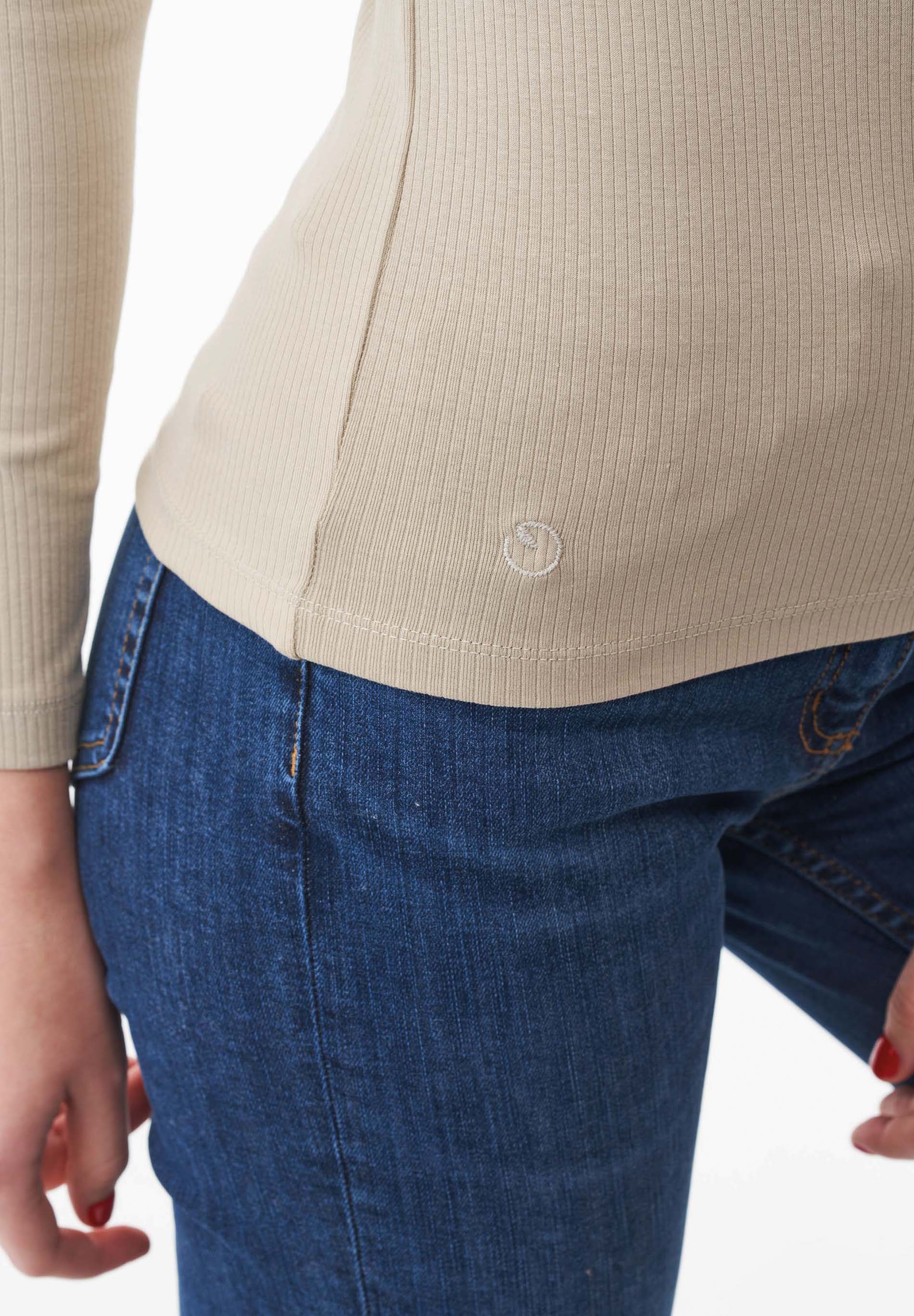 Rollkragenshirt aus Bio-Baumwolle