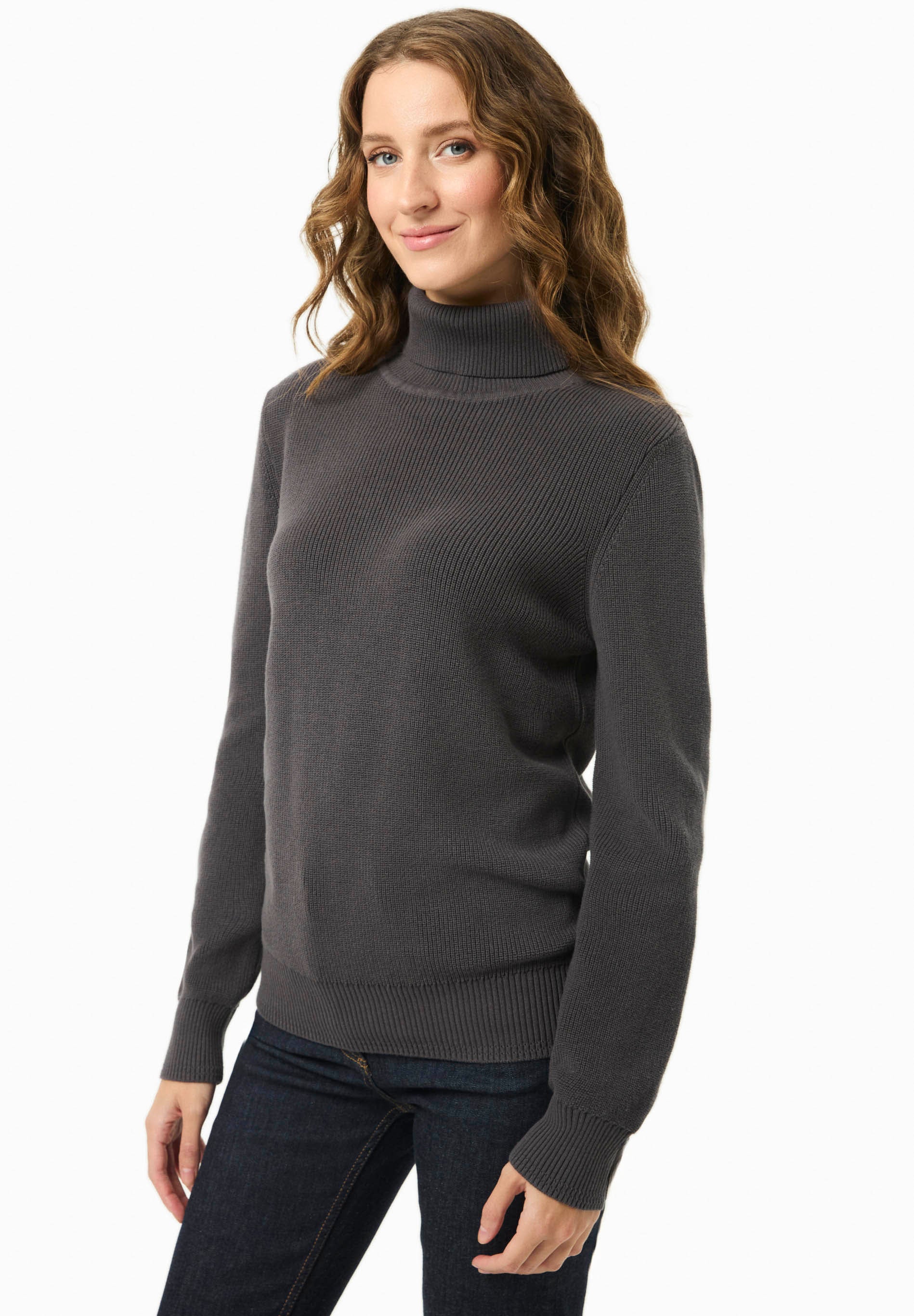 Rollkragenpullover aus Bio-Baumwolle