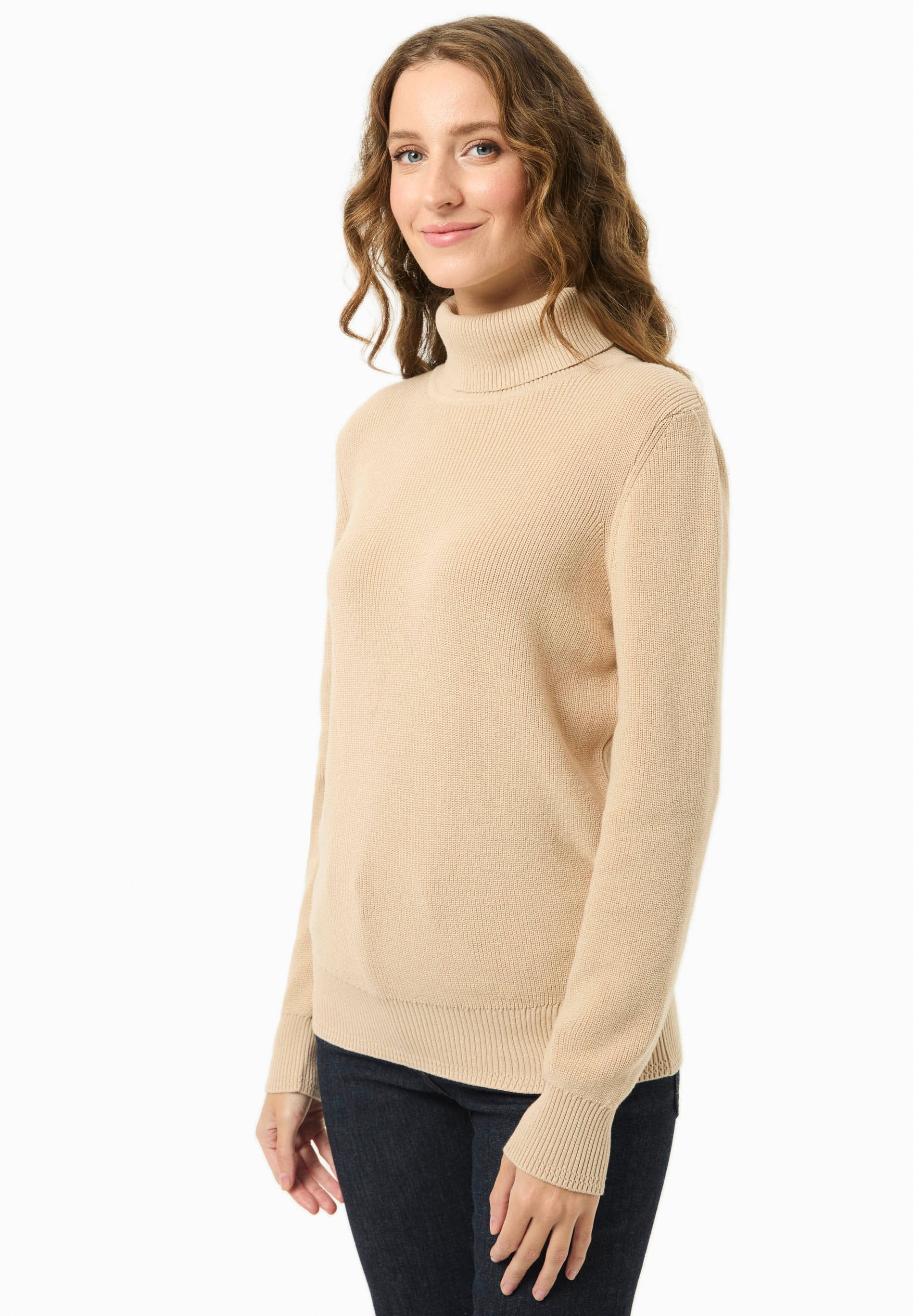 Rollkragenpullover aus Bio-Baumwolle