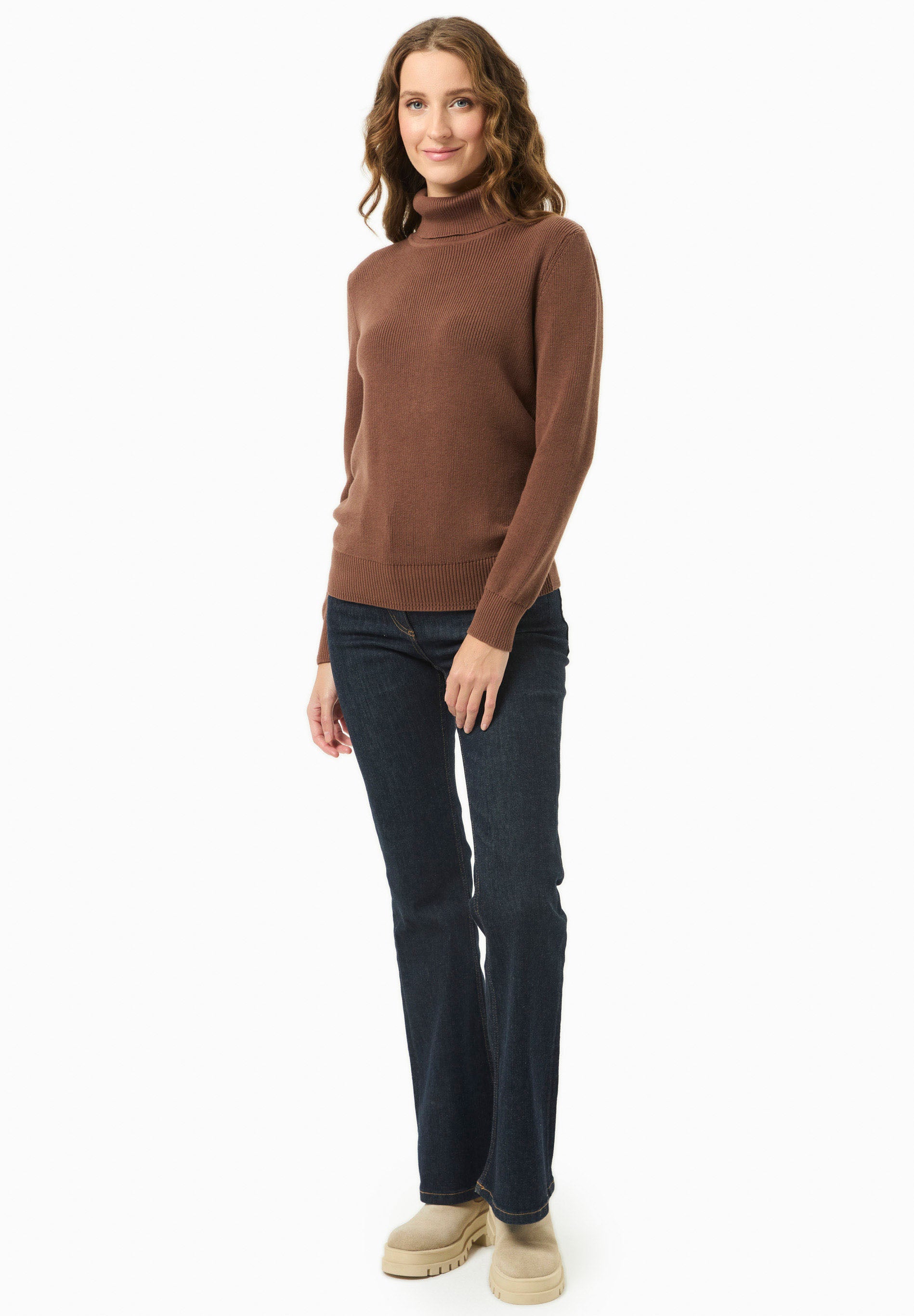 Rollkragenpullover aus Bio-Baumwolle