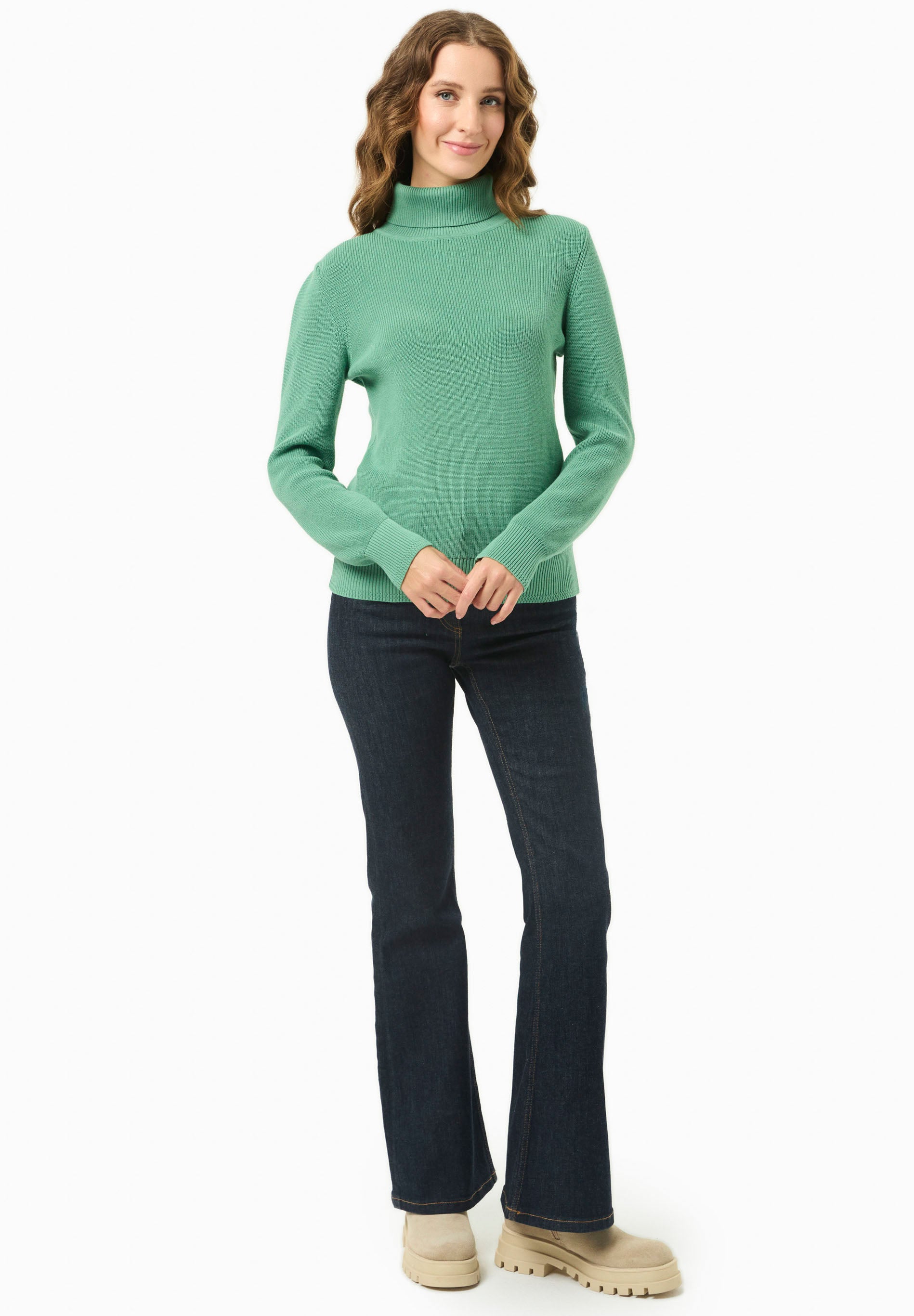 Rollkragenpullover aus Bio-Baumwolle
