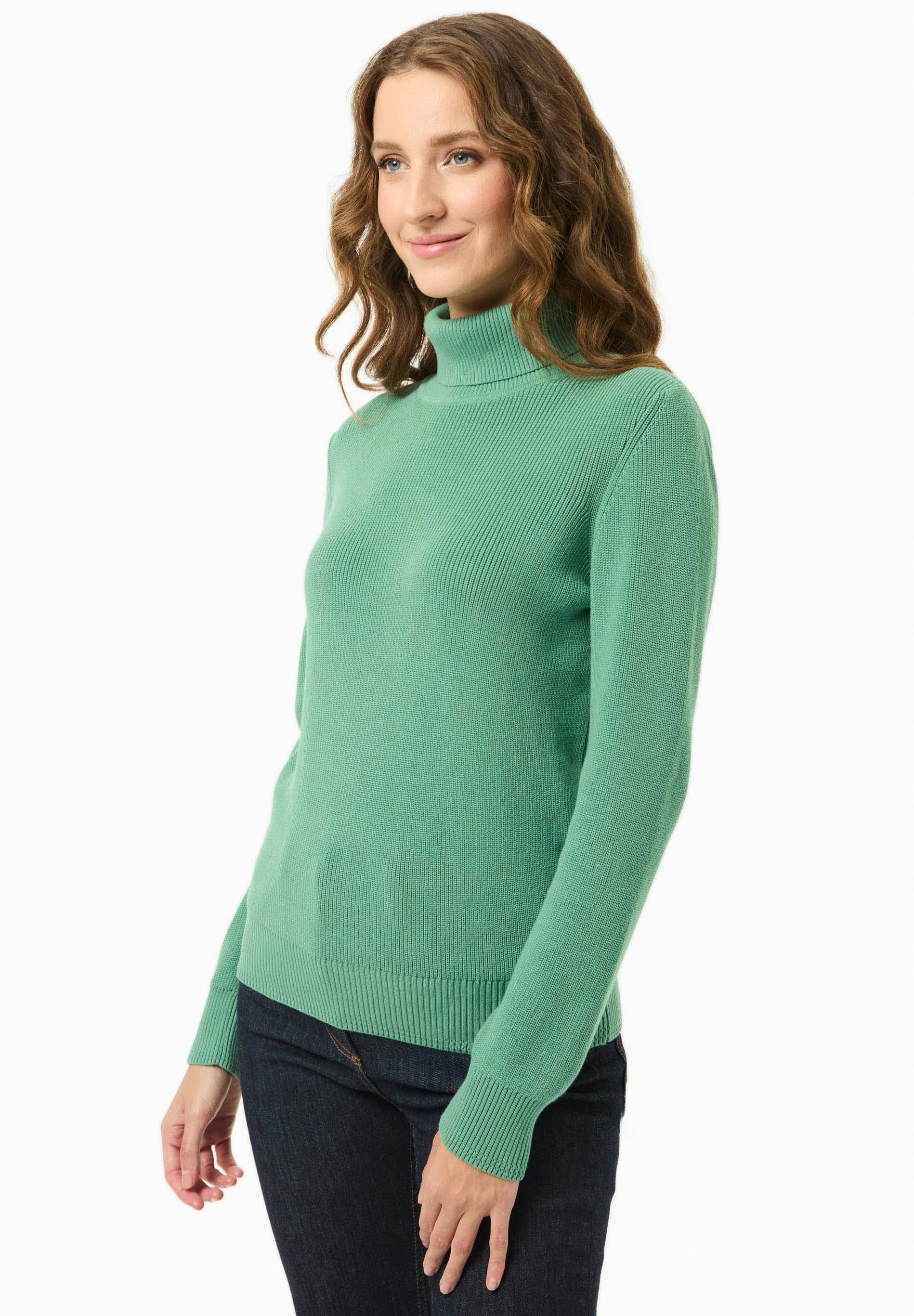 Rollkragenpullover aus Bio-Baumwolle