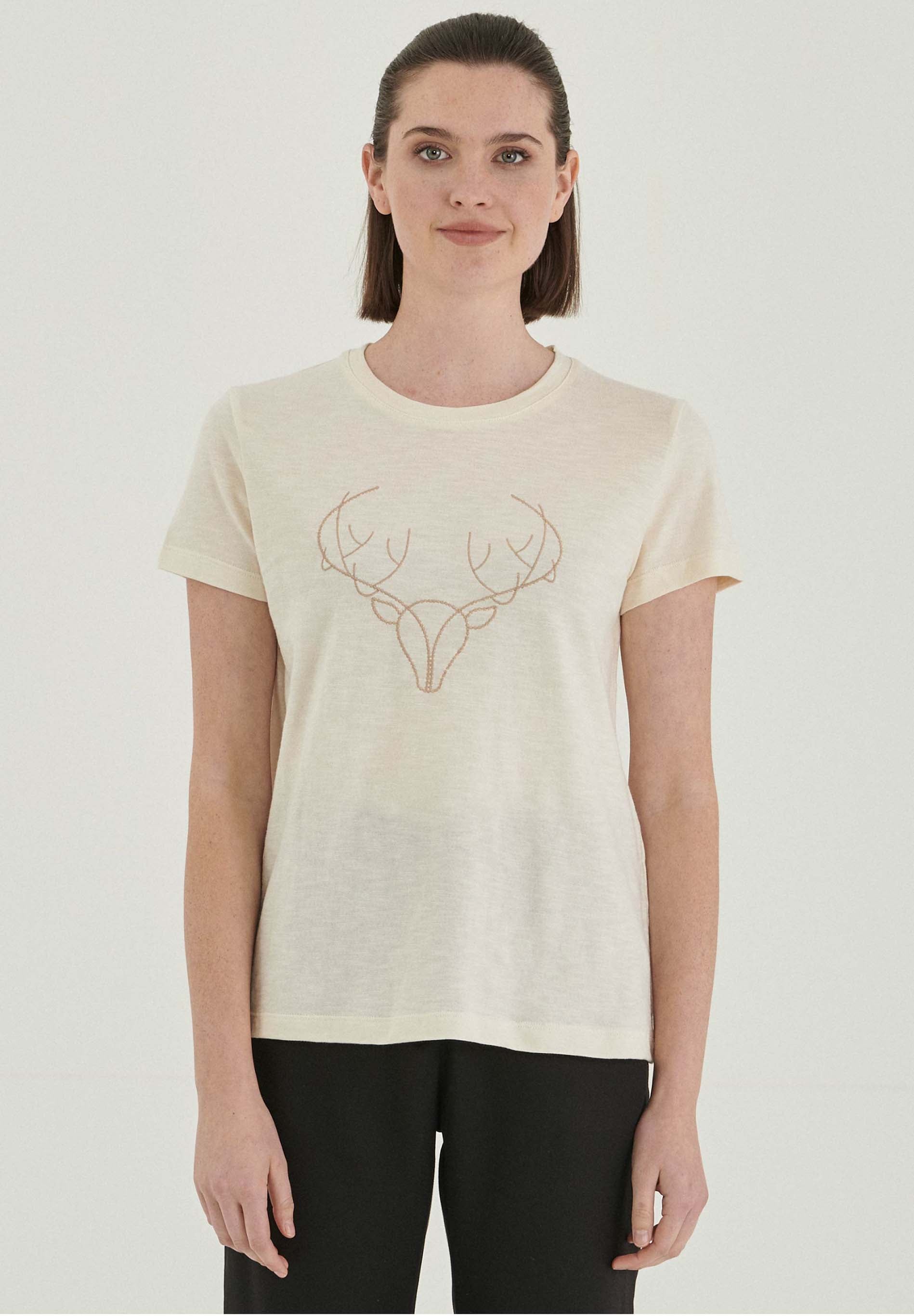 T-Shirt aus Bio-Baumwolle mit Stickerei