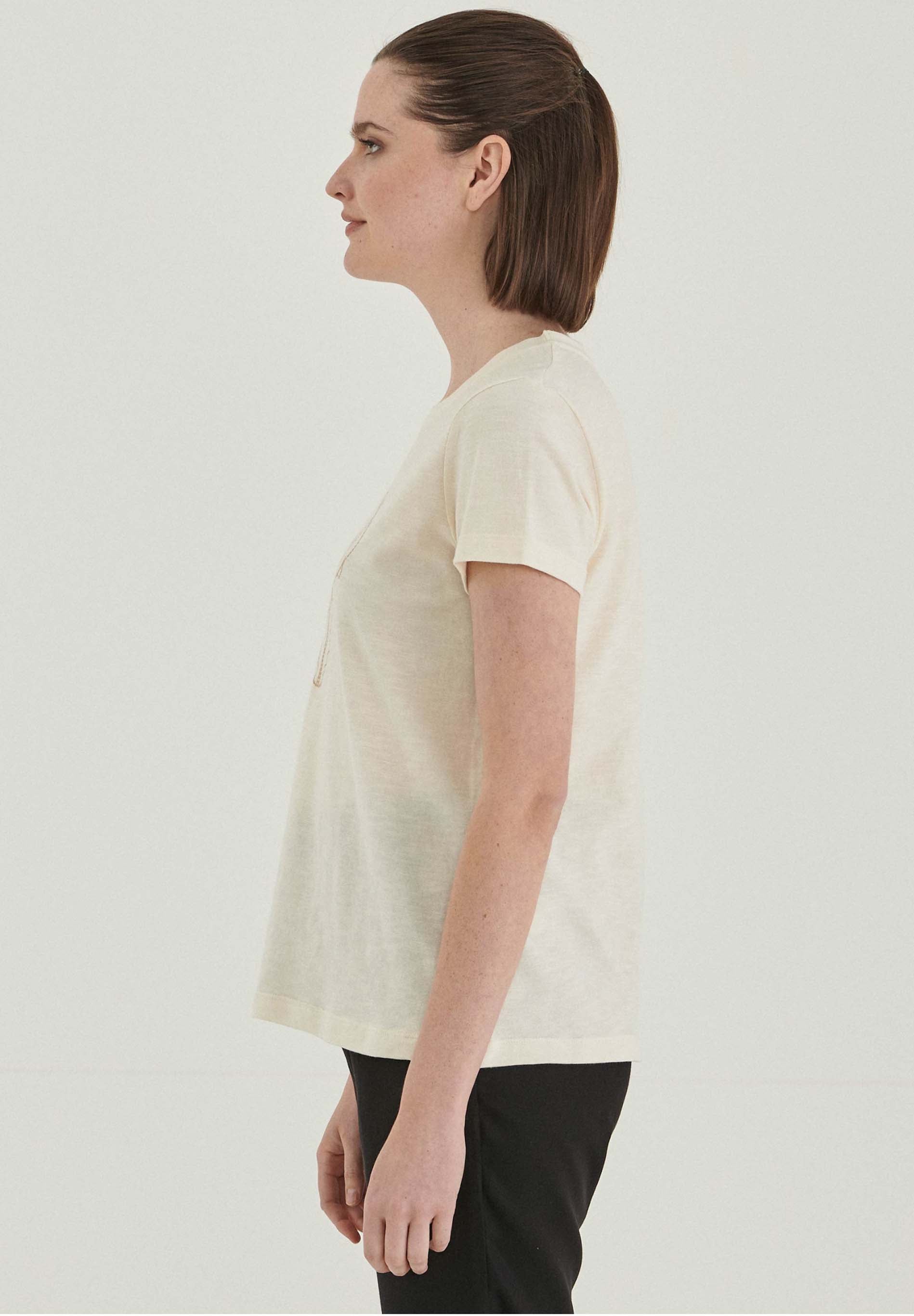 T-Shirt aus Bio-Baumwolle mit Stickerei