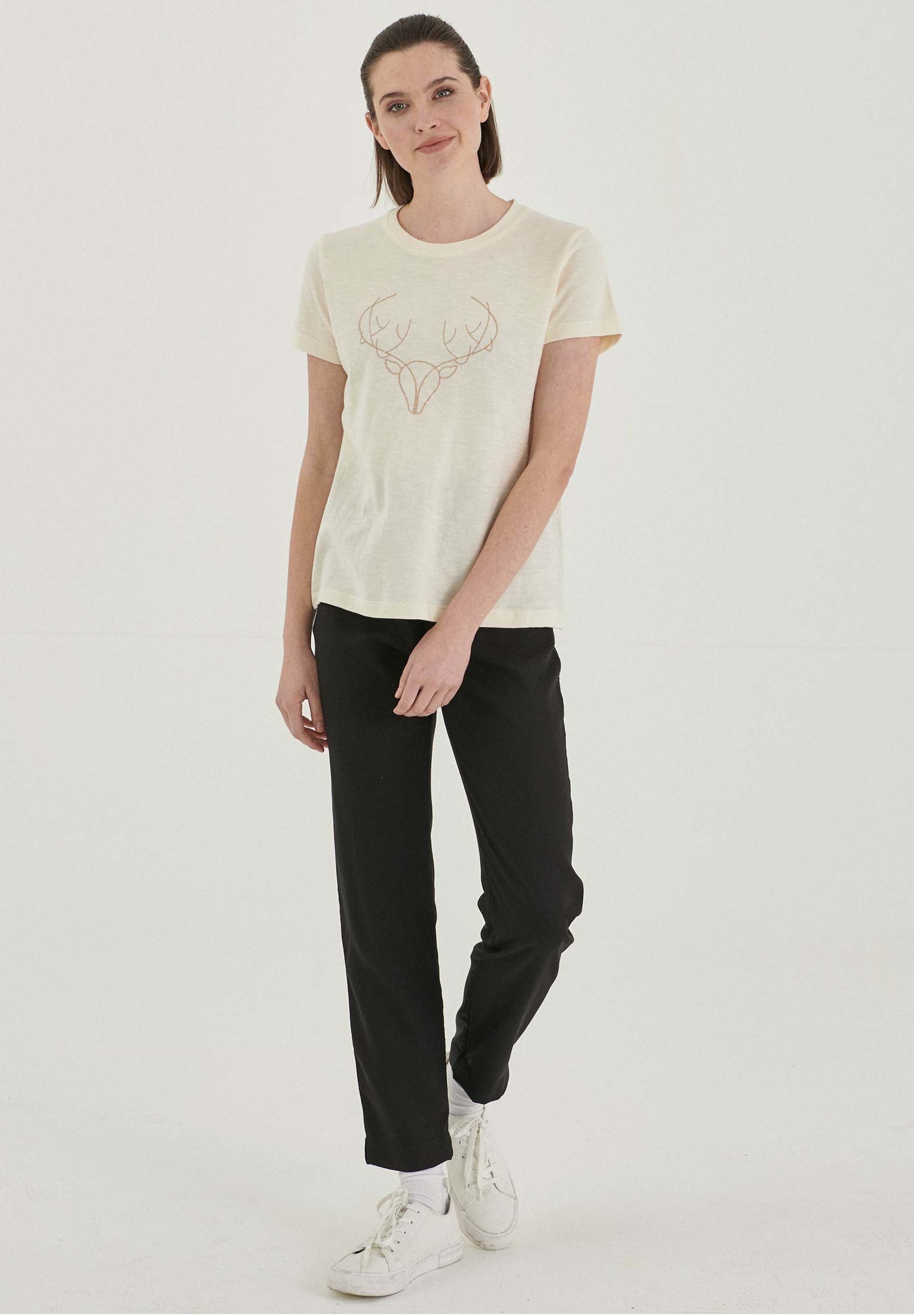 T-Shirt aus Bio-Baumwolle mit Stickerei