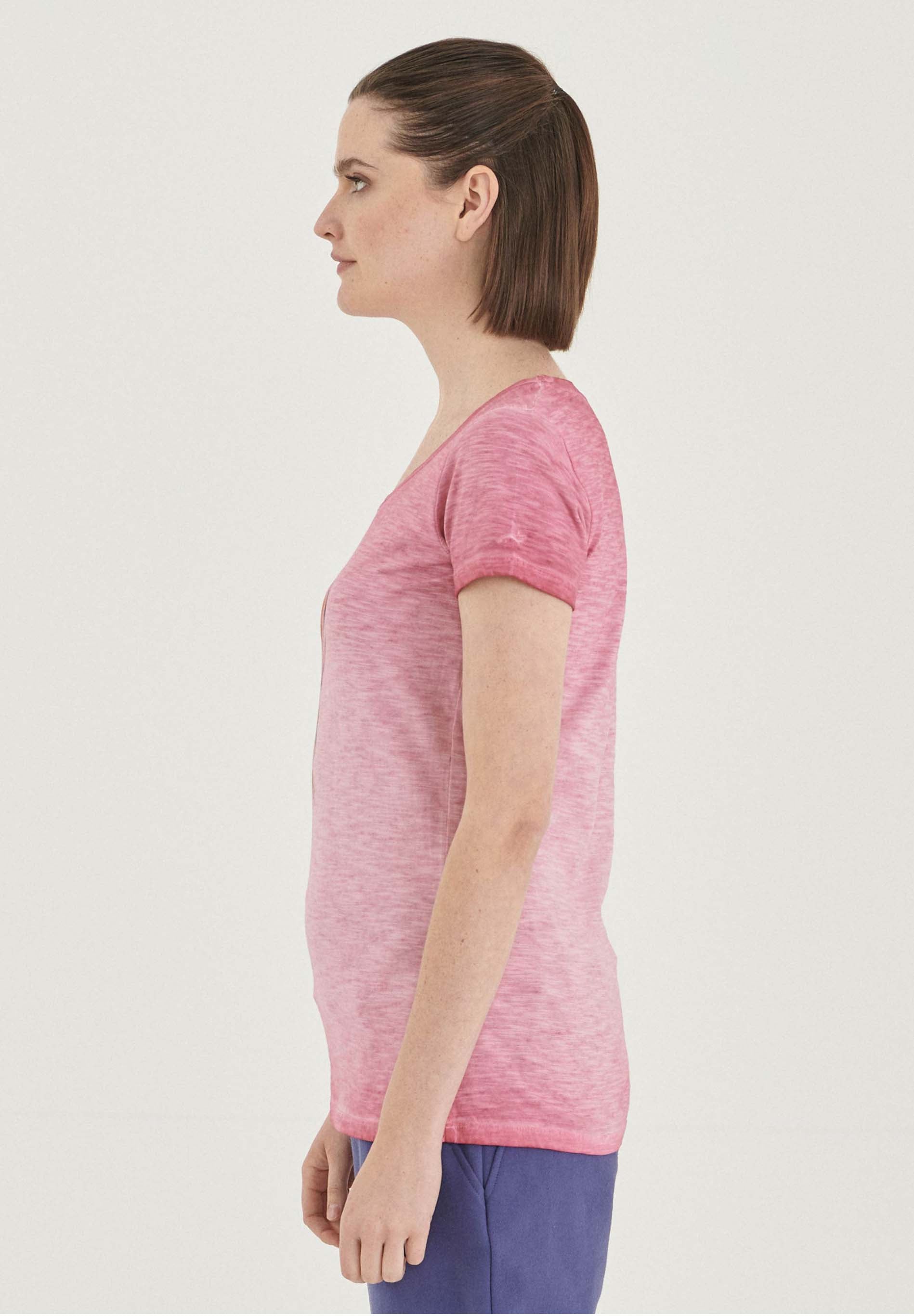 Garment Dyed T-Shirt aus Bio-Baumwolle mit Hasen-Print