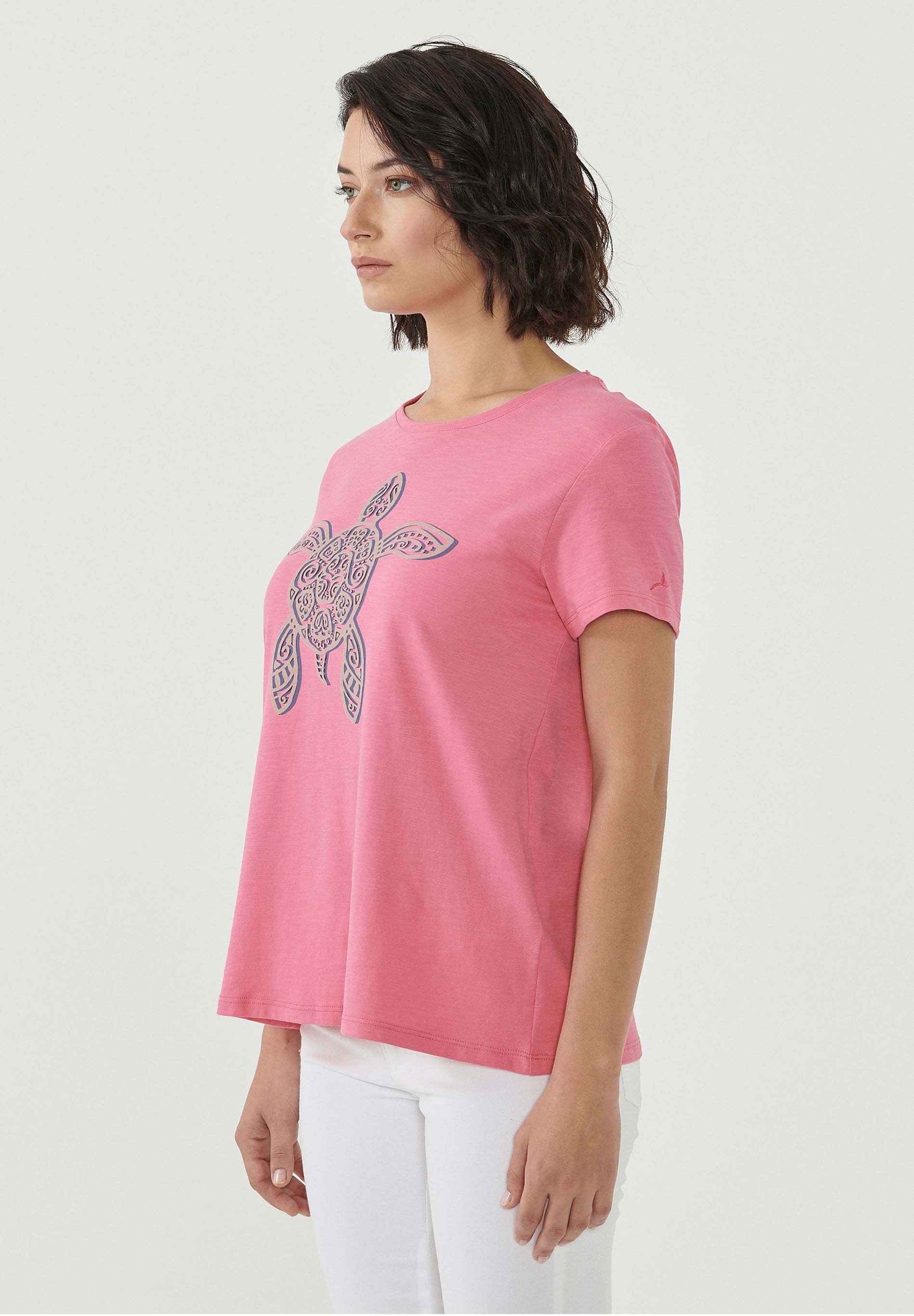 T-Shirt aus Bio-Baumwolle mit Schildkröten-Print