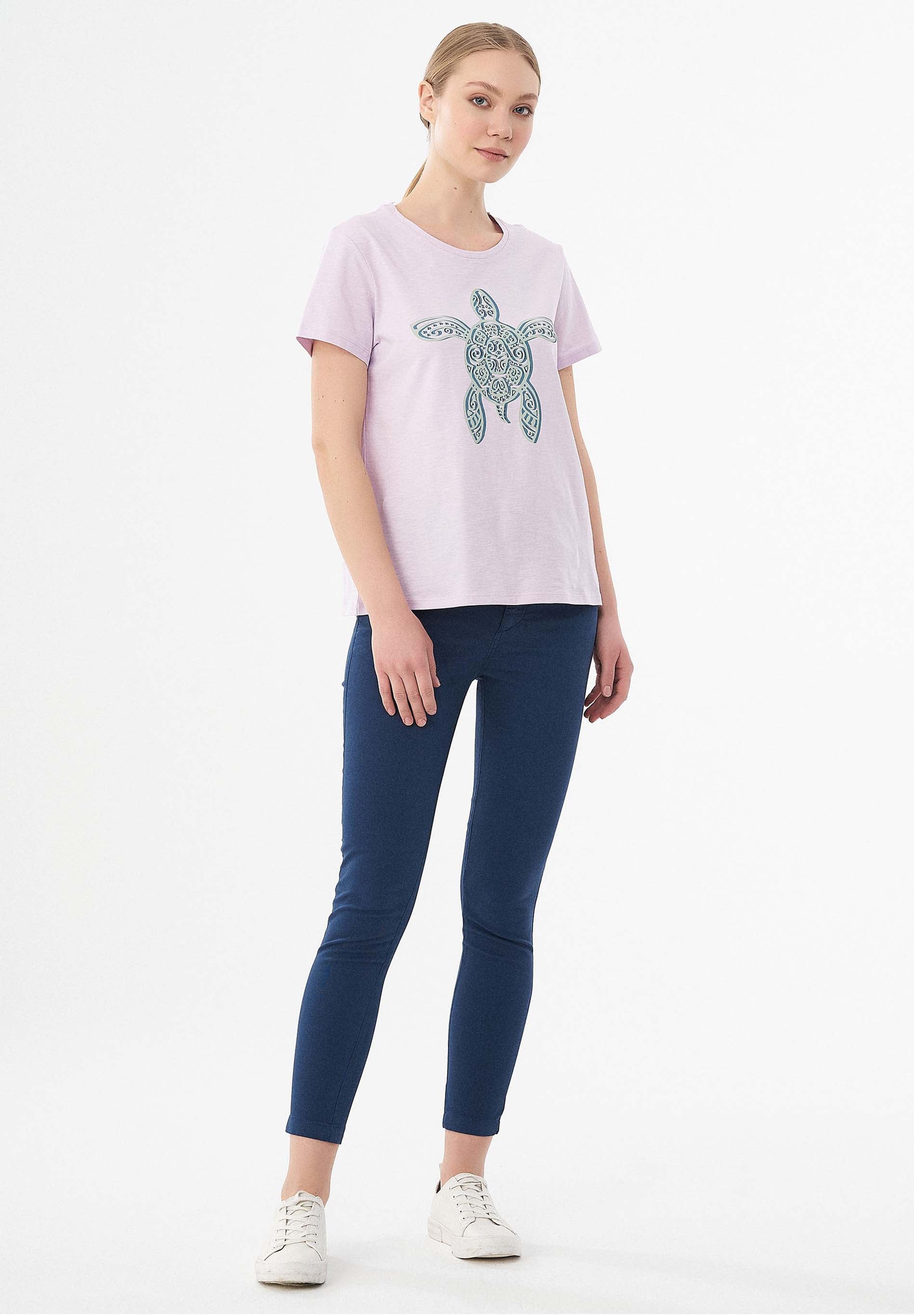 T-Shirt aus Bio-Baumwolle mit Schildkröten-Print