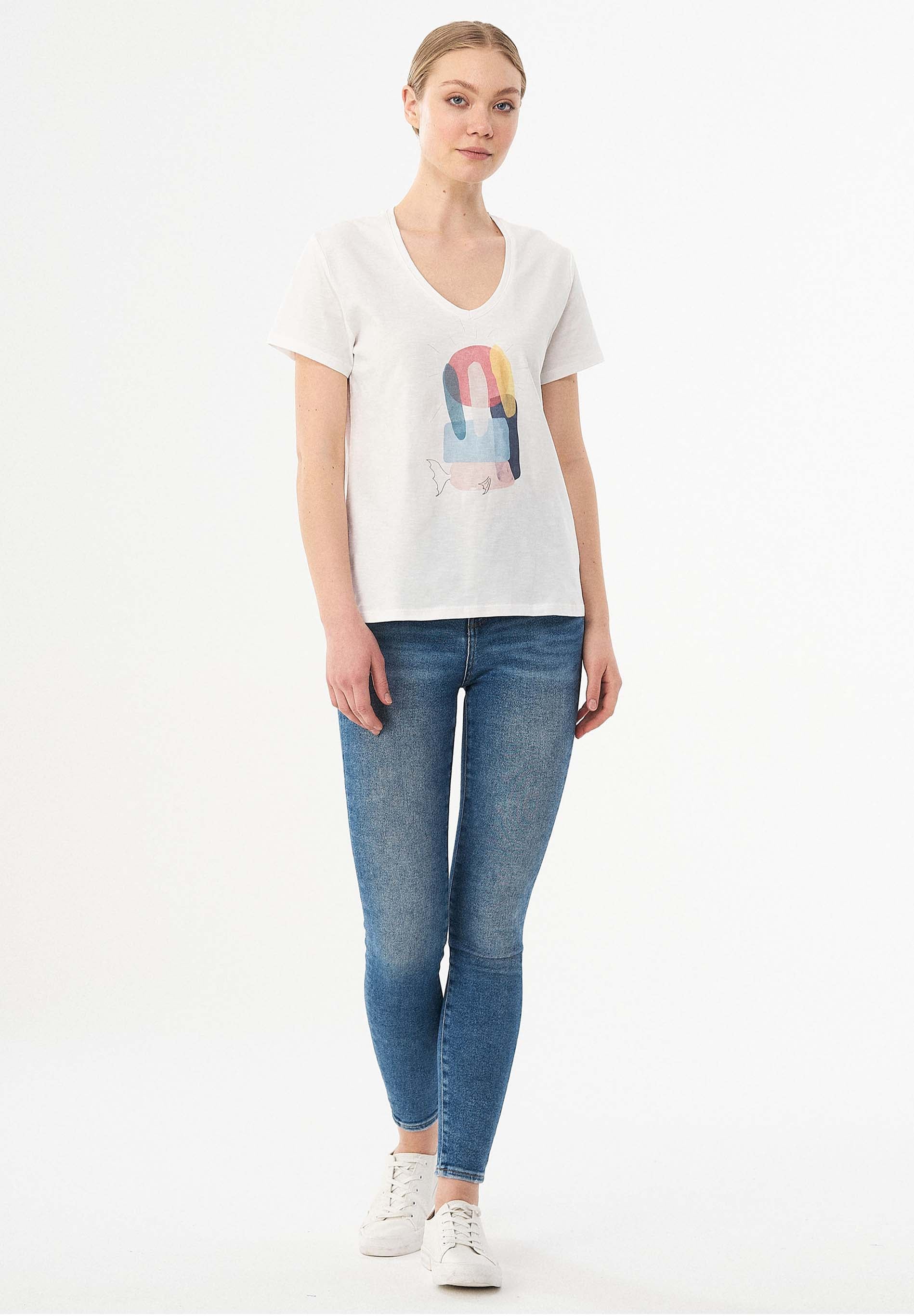 T-Shirt aus Bio-Baumwolle mit Print