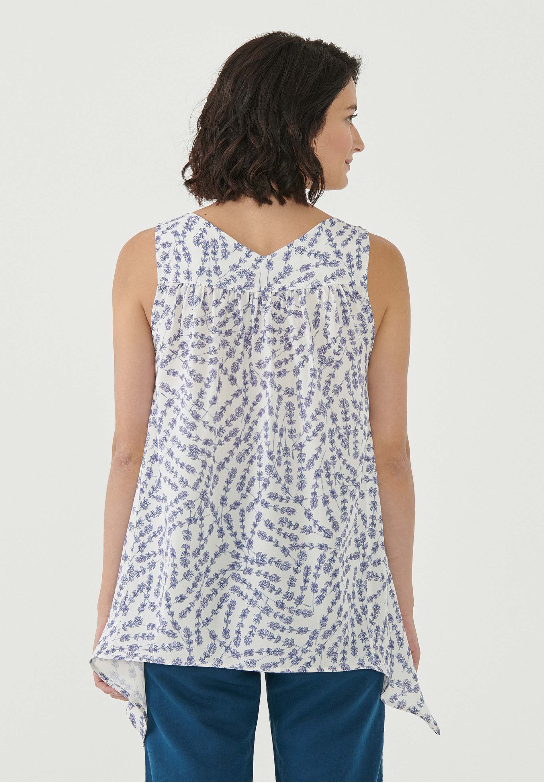 Blusentop aus TENCEL™ Lyocell mit Blumenmuster