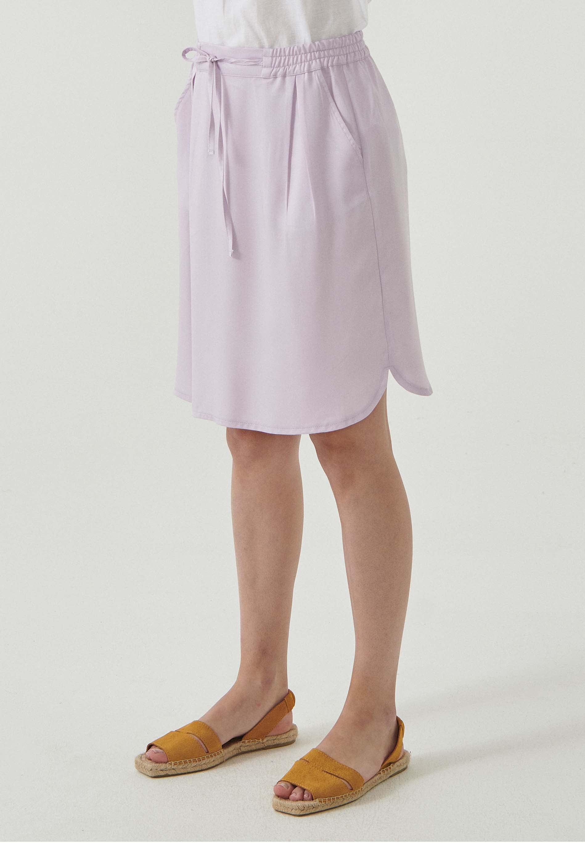 Rock aus TENCEL™ Lyocell mit Kordelzug