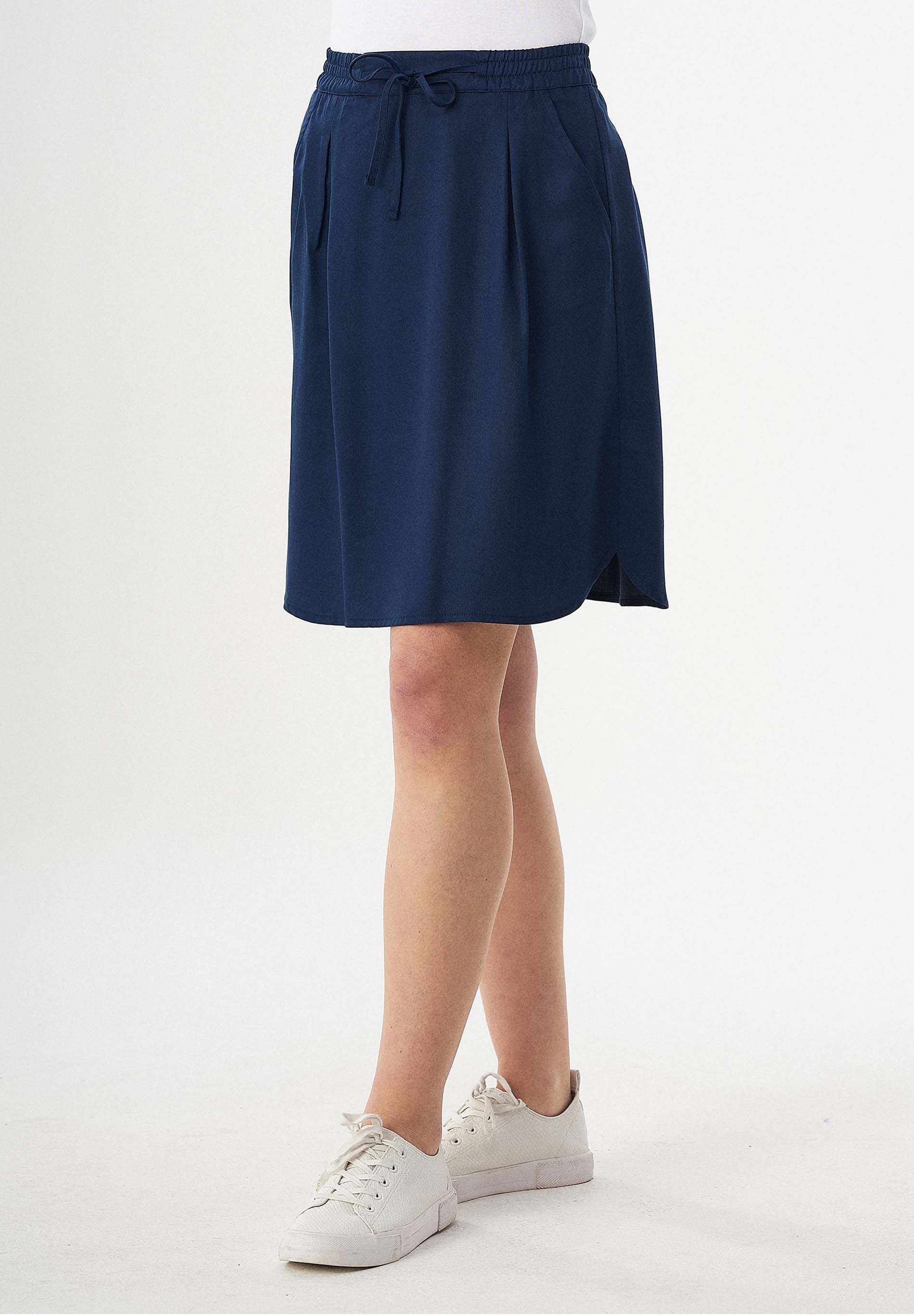 Rock aus TENCEL™ Lyocell mit Kordelzug