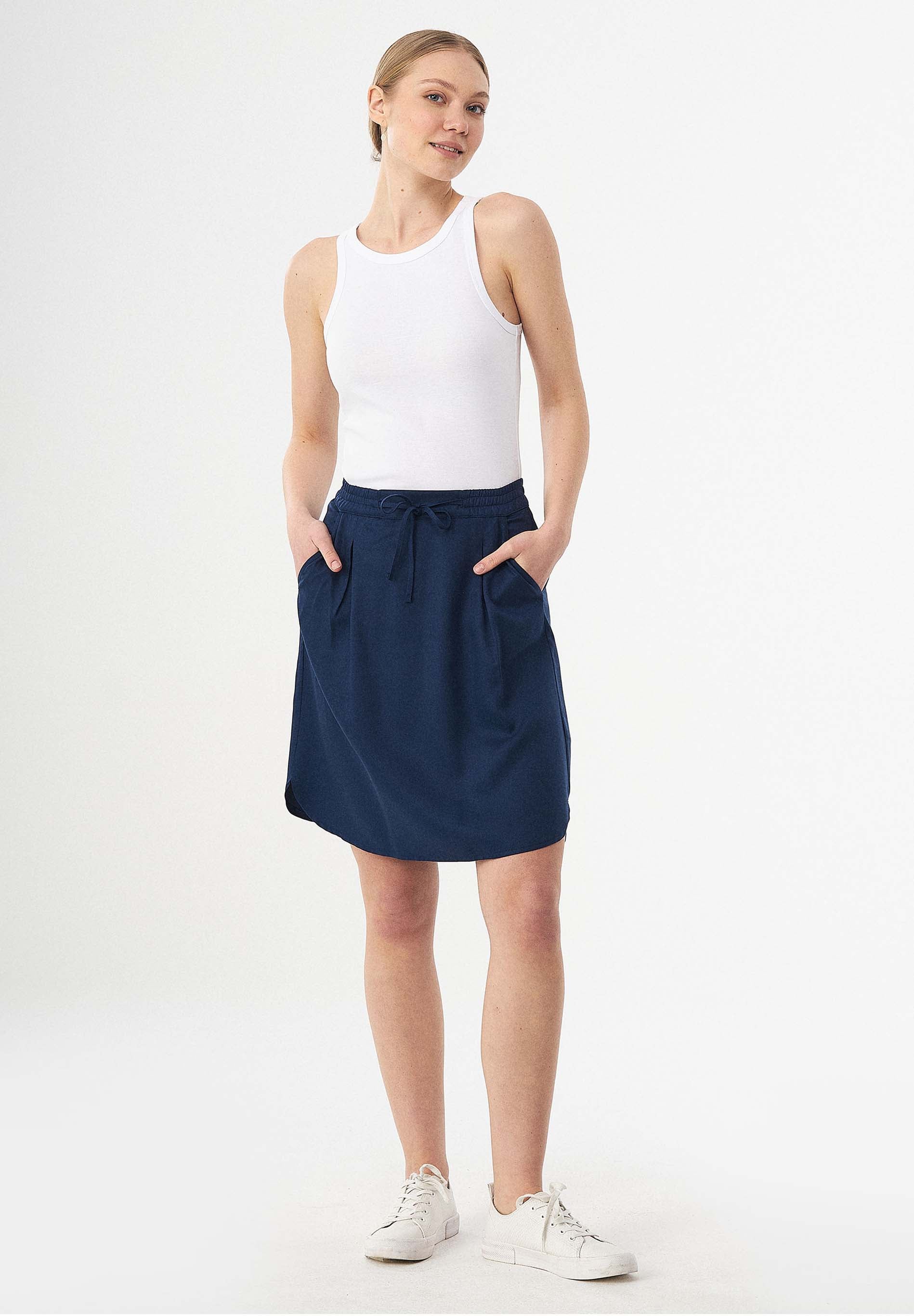 Rock aus TENCEL™ Lyocell mit Kordelzug