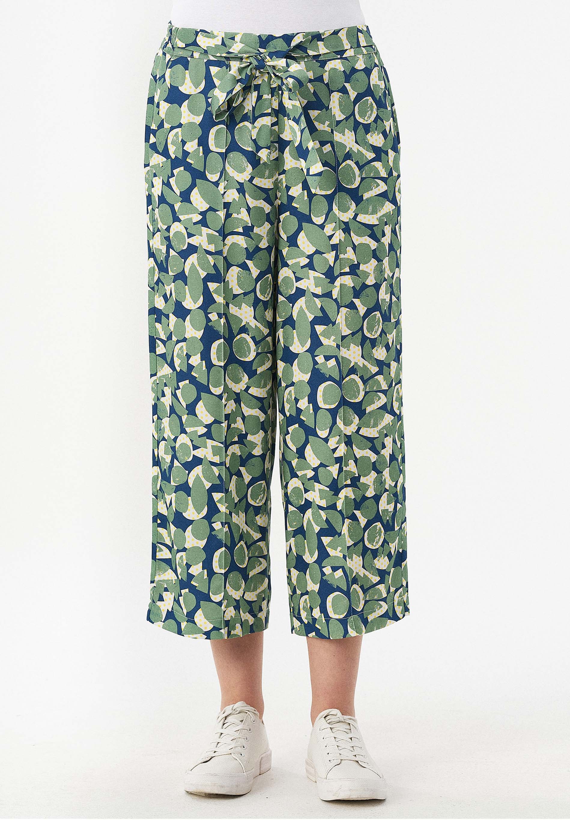 Culotte Hose aus TENCEL™ Lyocell mit Allover-Print