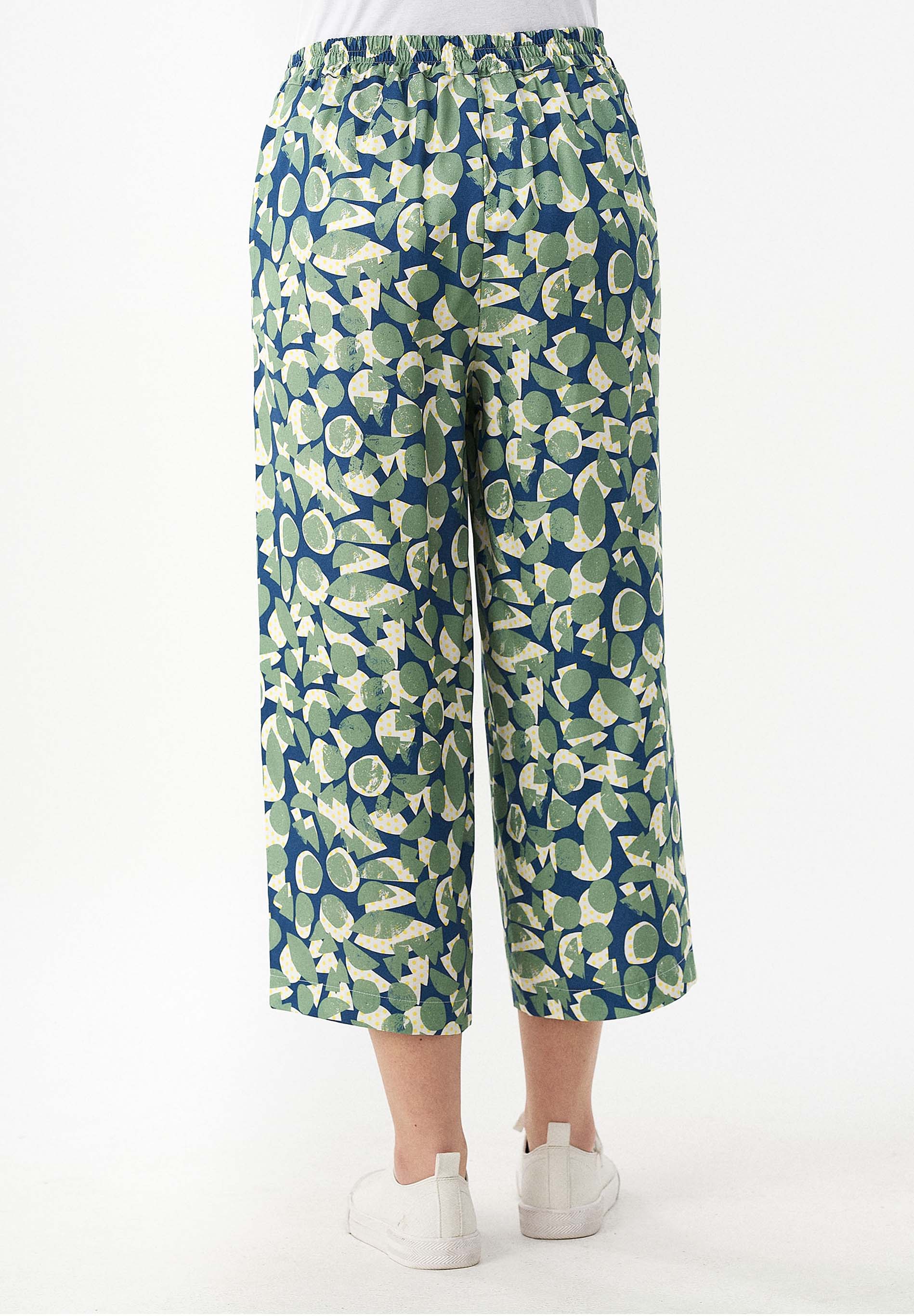 Culotte Hose aus TENCEL™ Lyocell mit Allover-Print