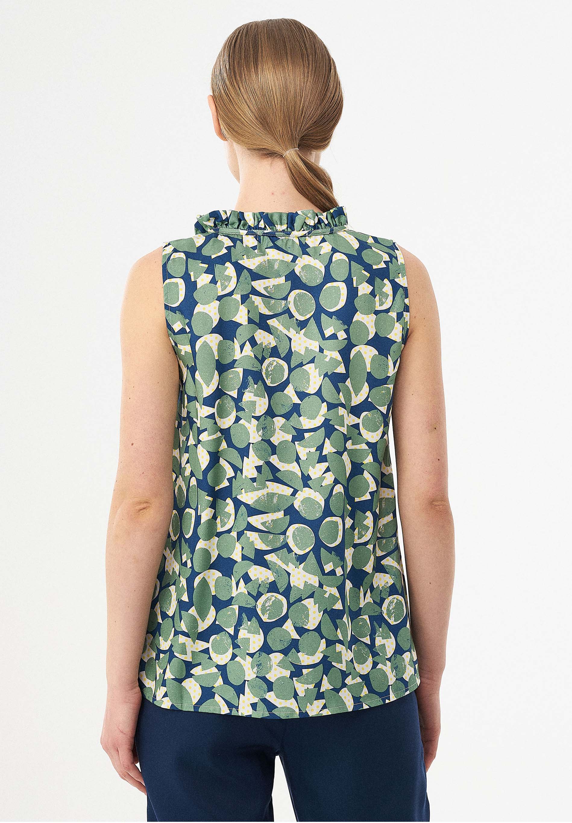 Blusentop aus TENCEL™ Lyocell mit Allover-Print