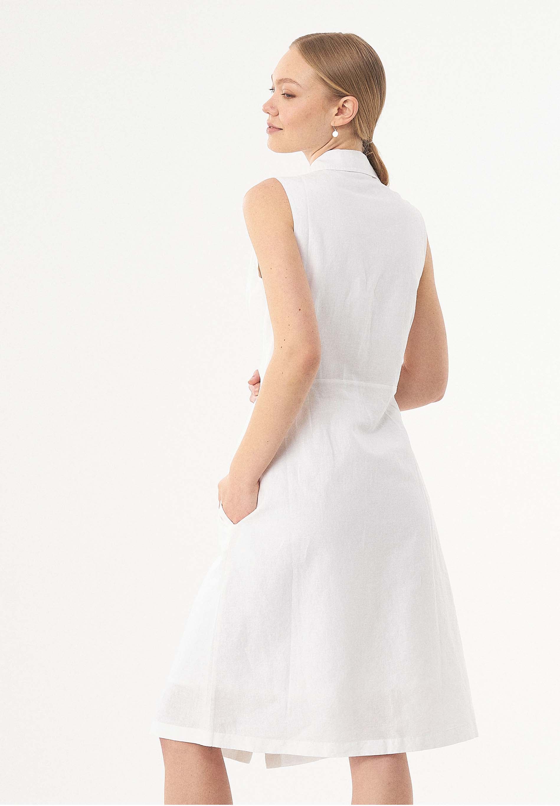 Hemdkleid aus Leinen und Bio-Baumwolle