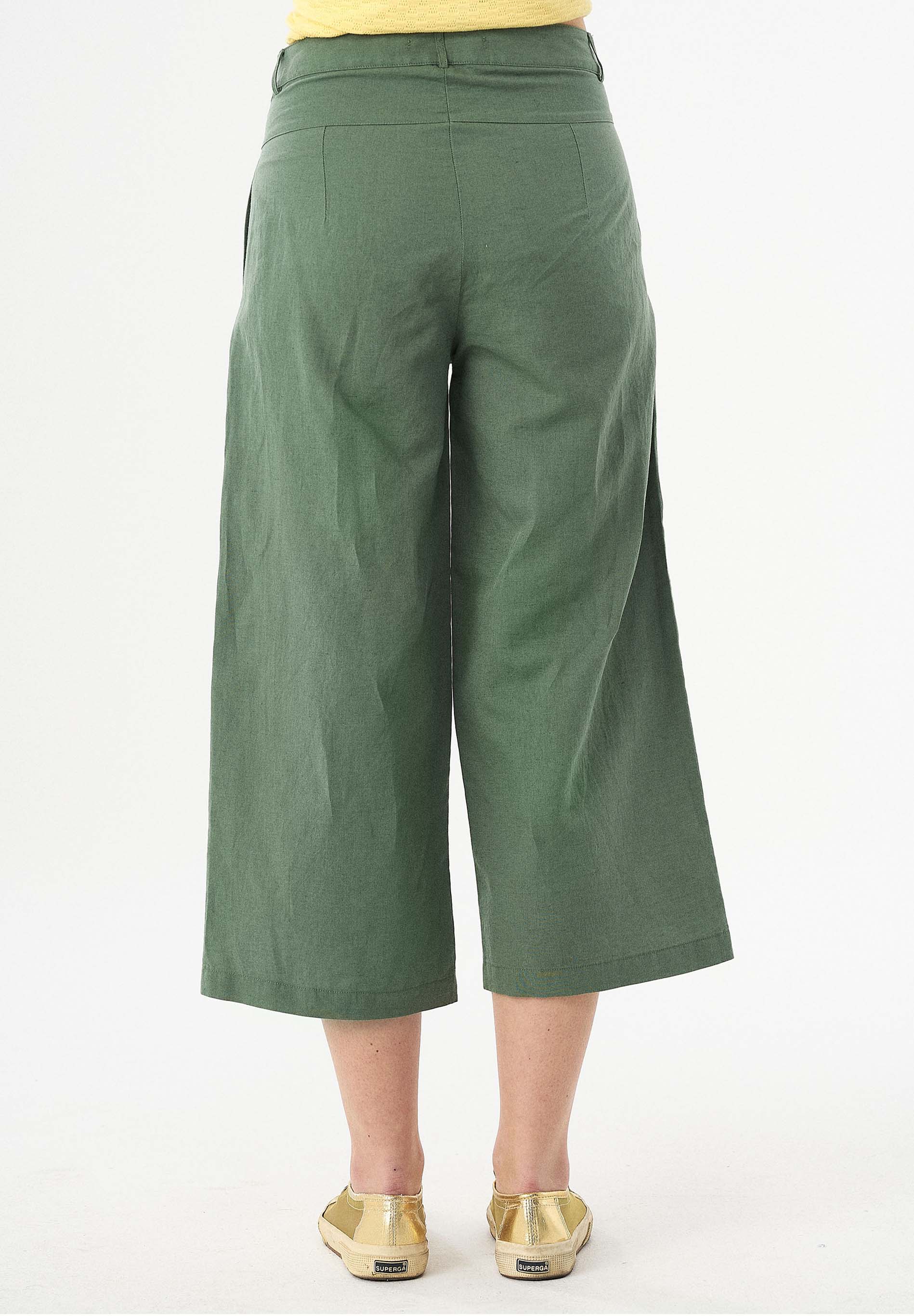 Culotte Hose aus Leinengemisch