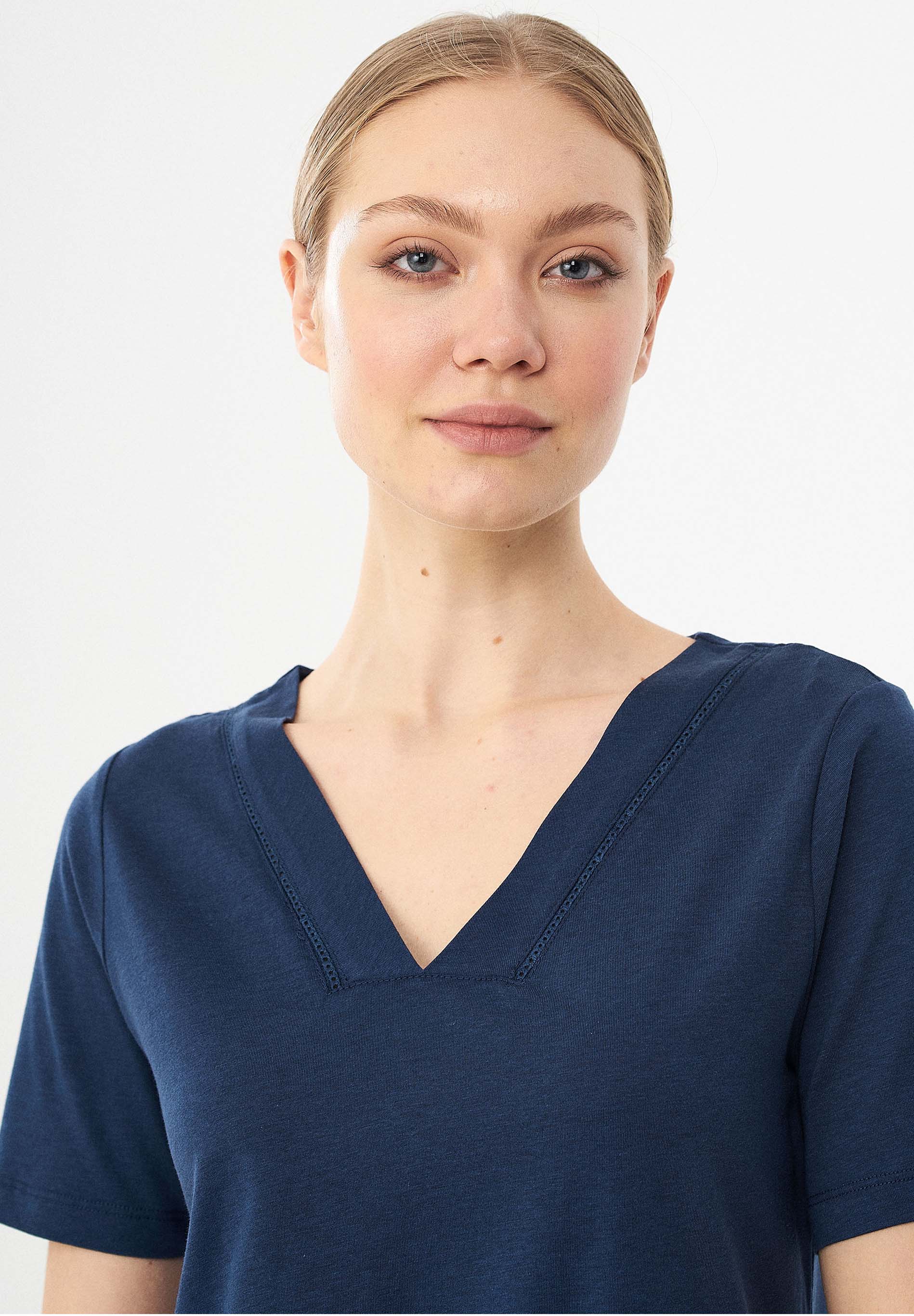 T-Shirt aus TENCEL™ Lyocell und Bio-Baumwolle