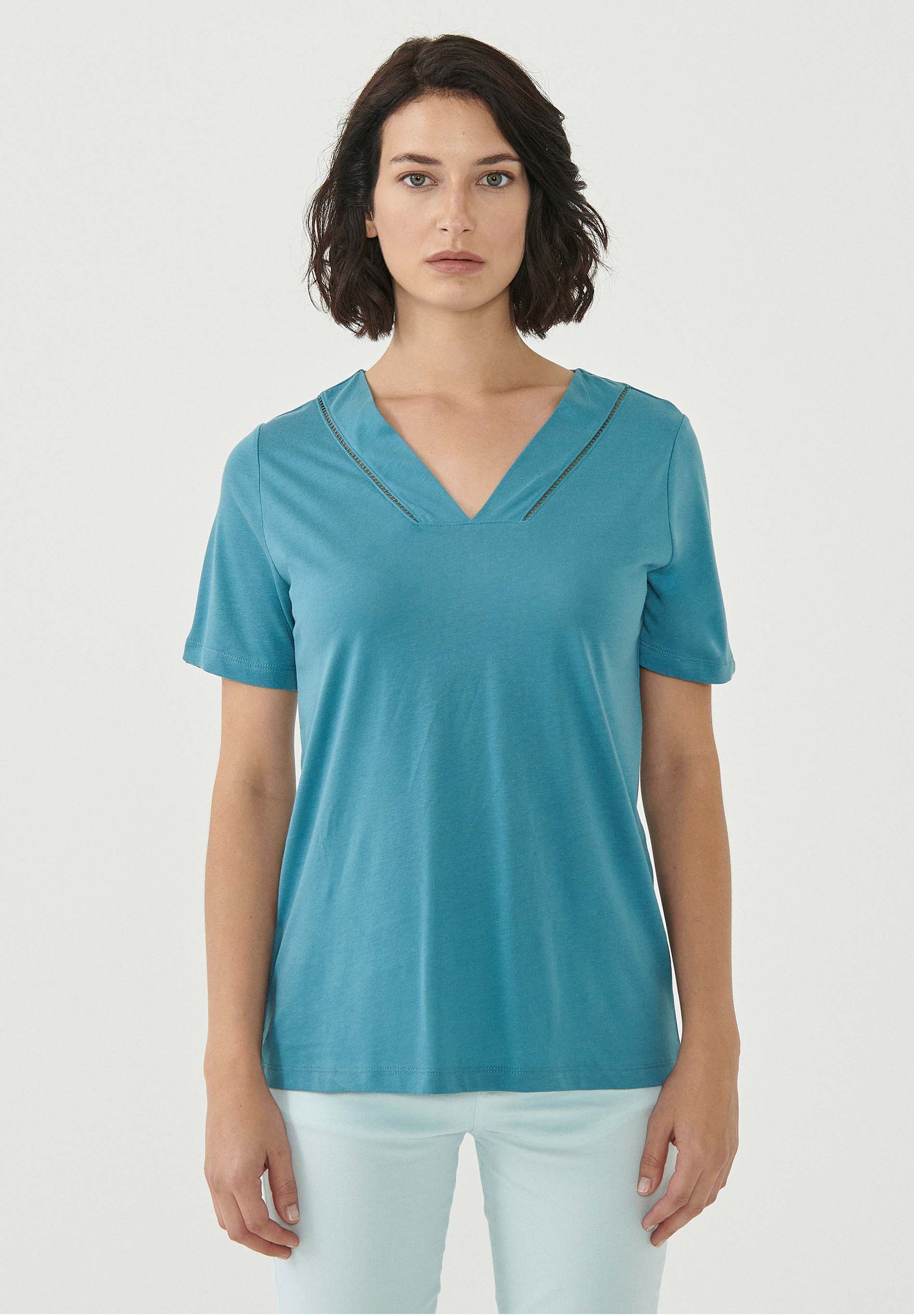 T-Shirt aus TENCEL™ Lyocell und Bio-Baumwolle