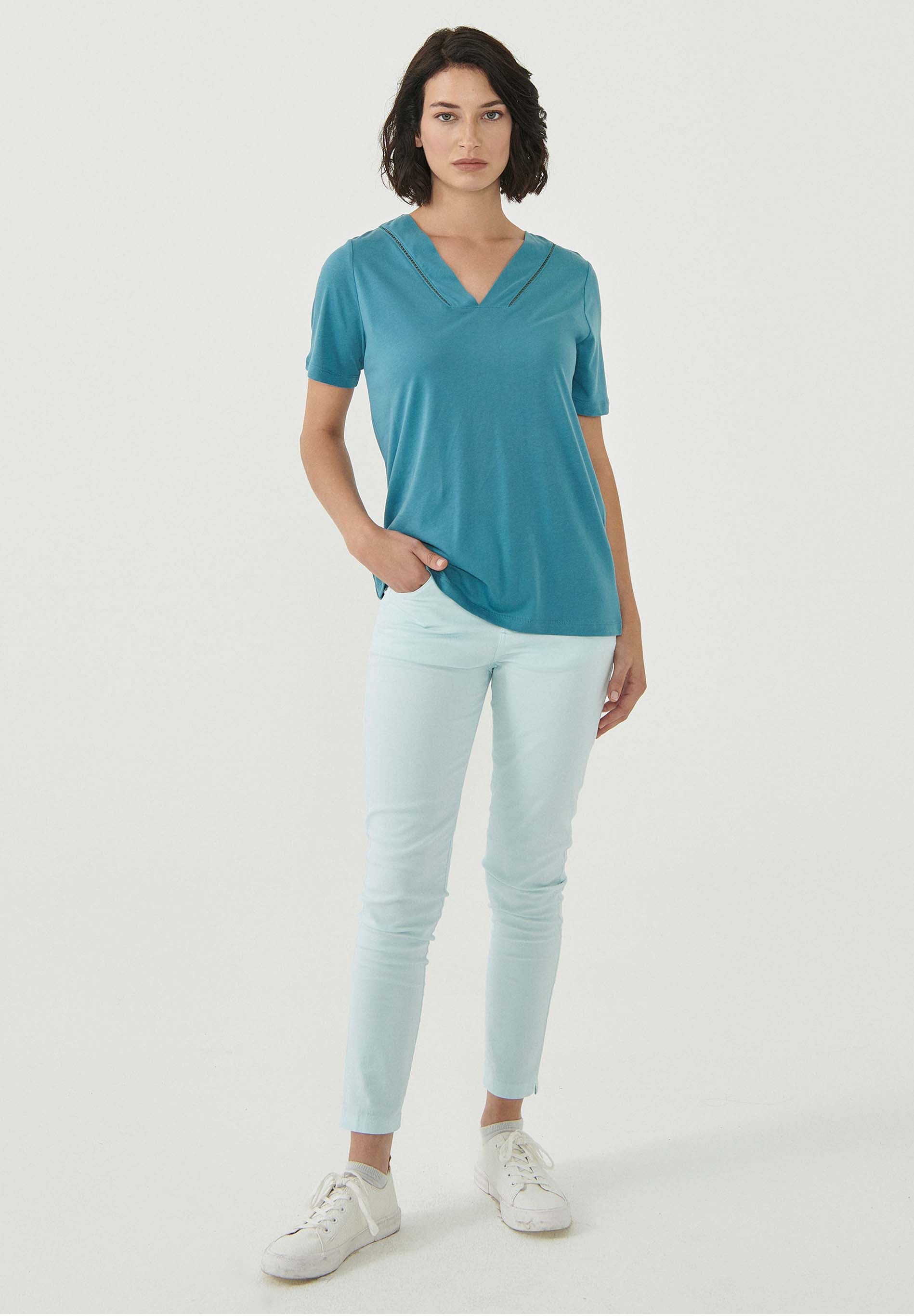 T-Shirt aus TENCEL™ Lyocell und Bio-Baumwolle