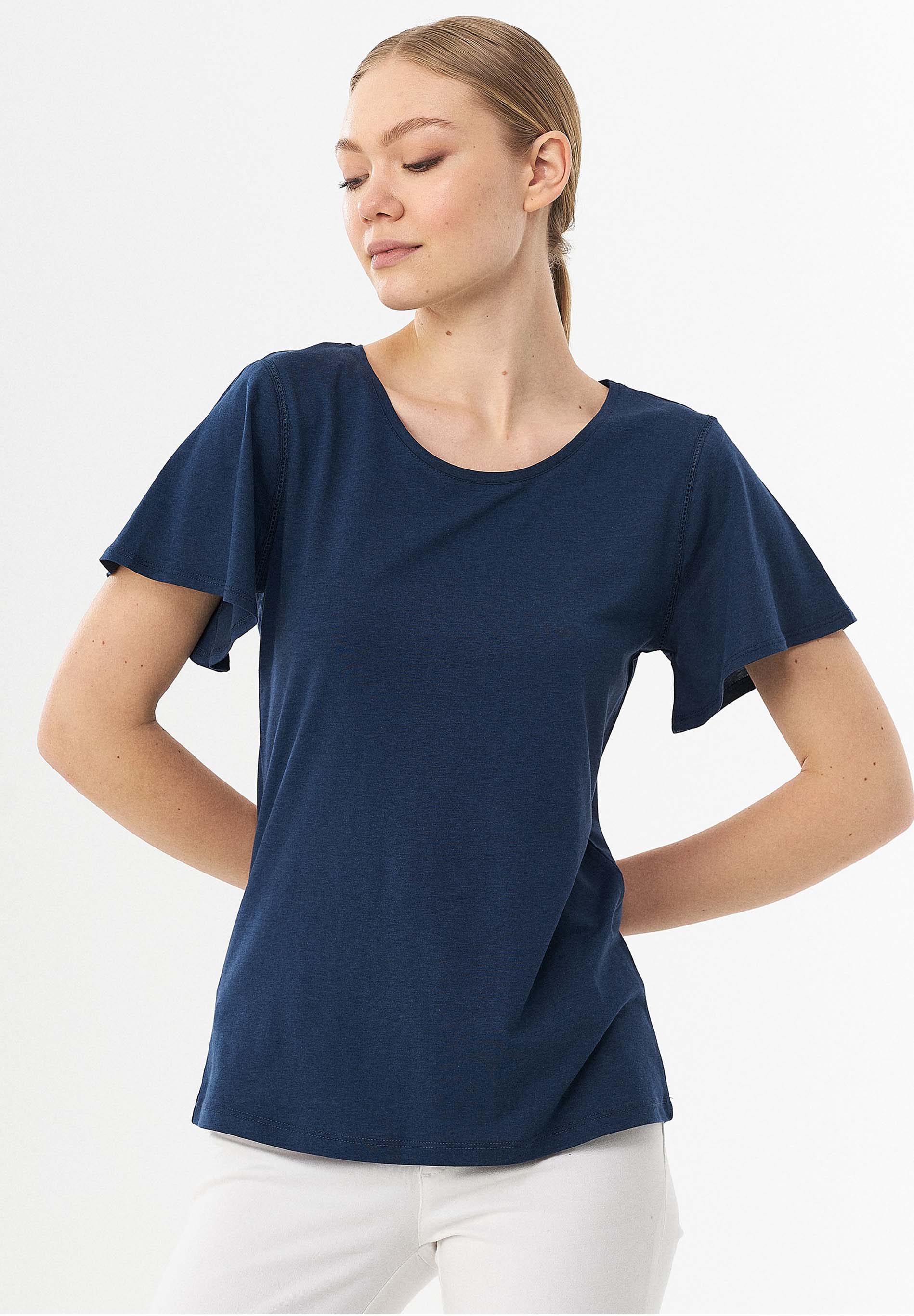 T-Shirt aus TENCEL™ Lyocell und Bio-Baumwolle