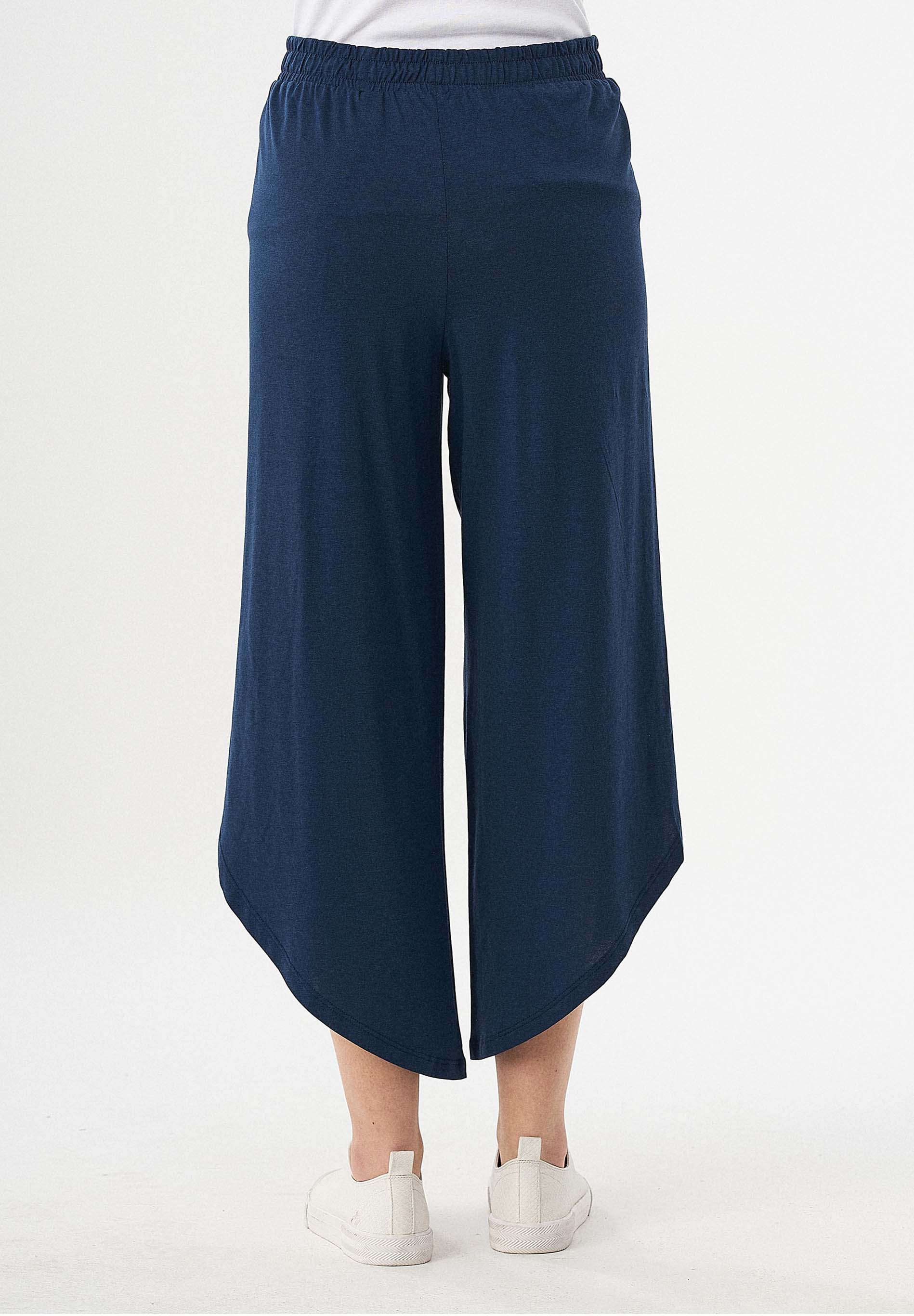 Jerseyhose aus TENCEL™ Lyocell-Mix mit weitem Beinschnitt