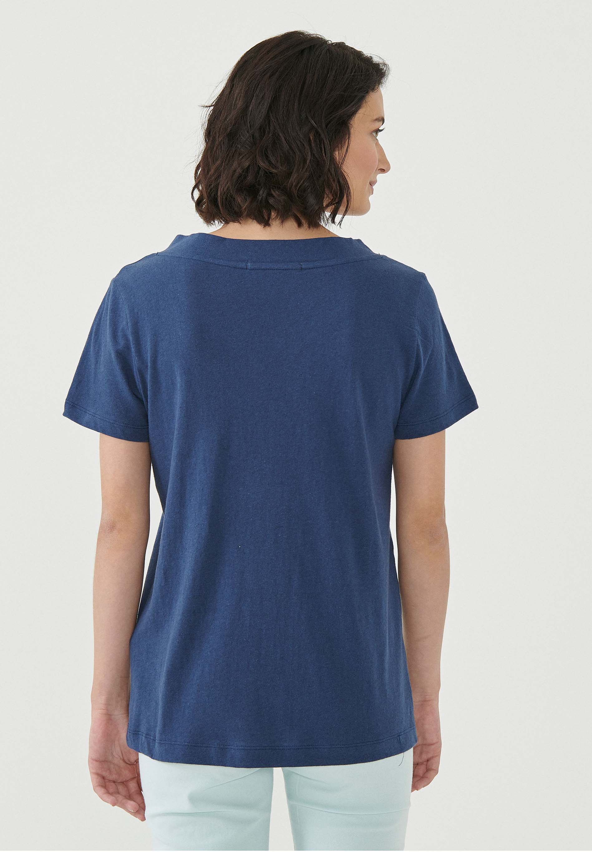 T-Shirt aus Bio-Baumwolle und Leinen