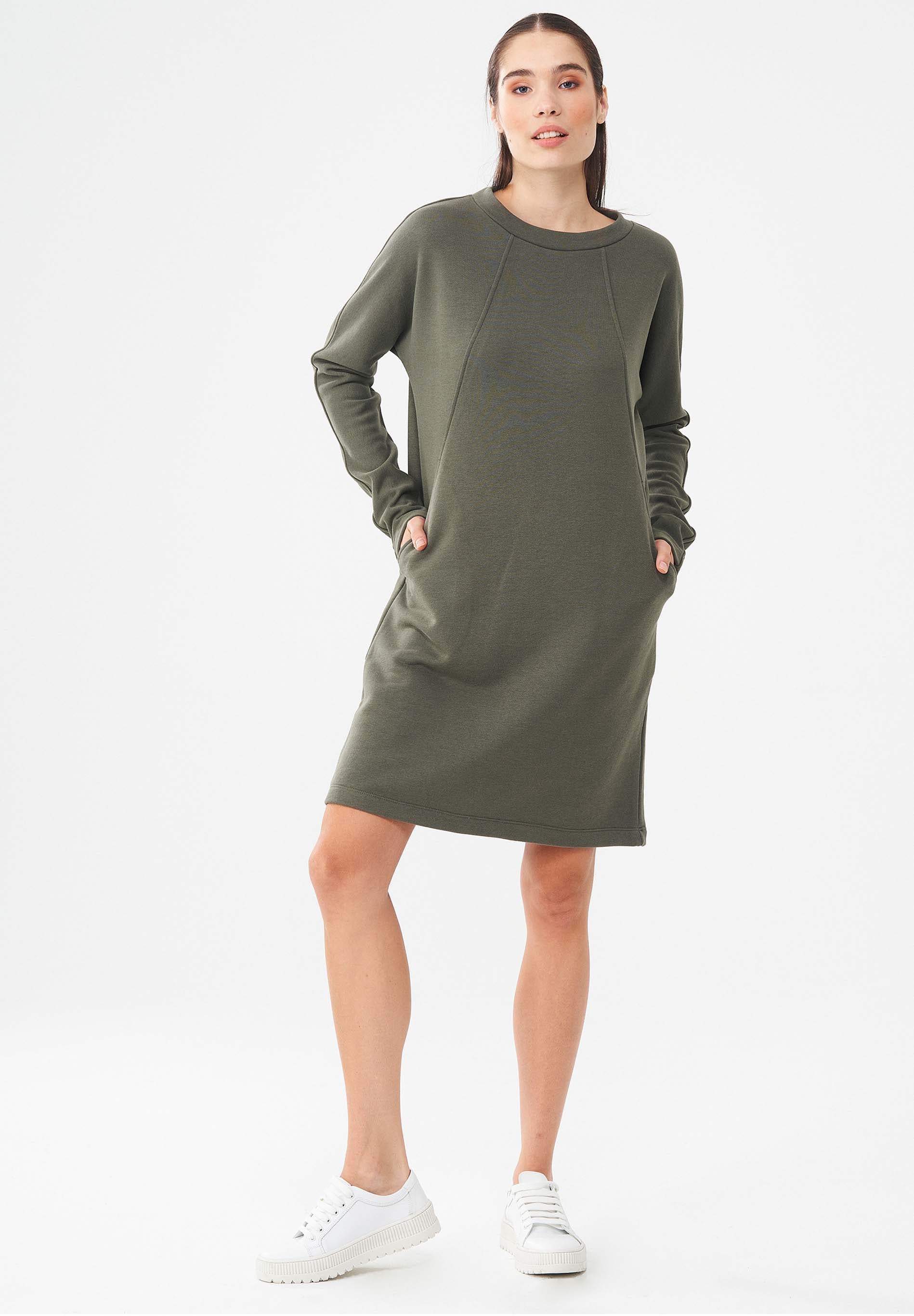 Sweatkleid aus Bio-Baumwolle & Modal mit recyceltem Polyester