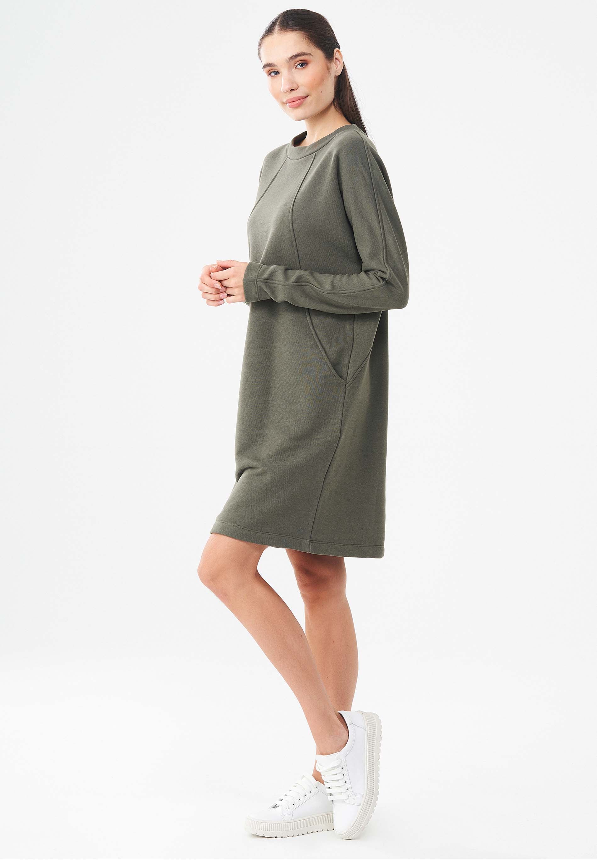Sweatkleid aus Bio-Baumwolle & Modal mit recyceltem Polyester