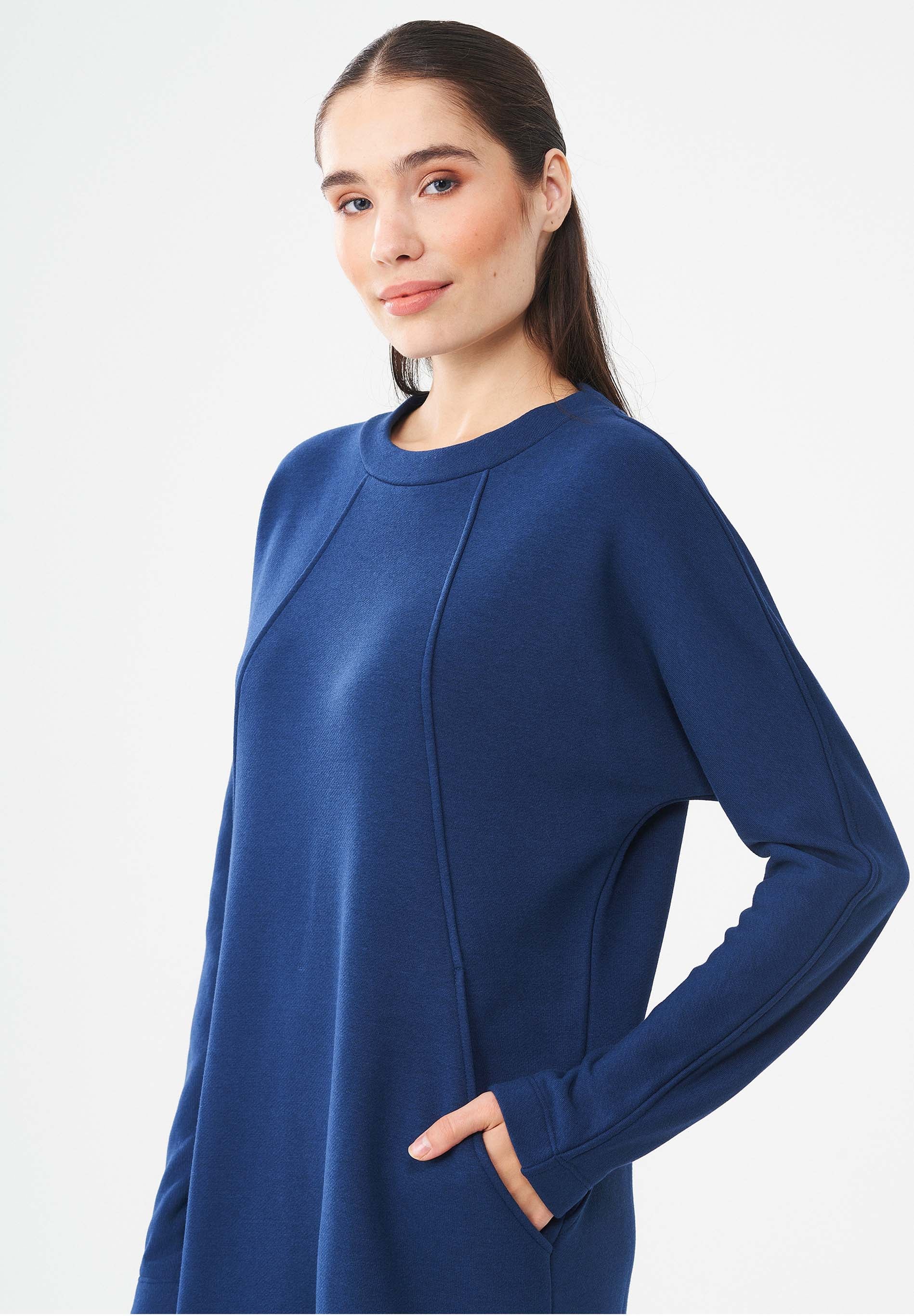 Sweatkleid aus Bio-Baumwolle & Modal mit recyceltem Polyester