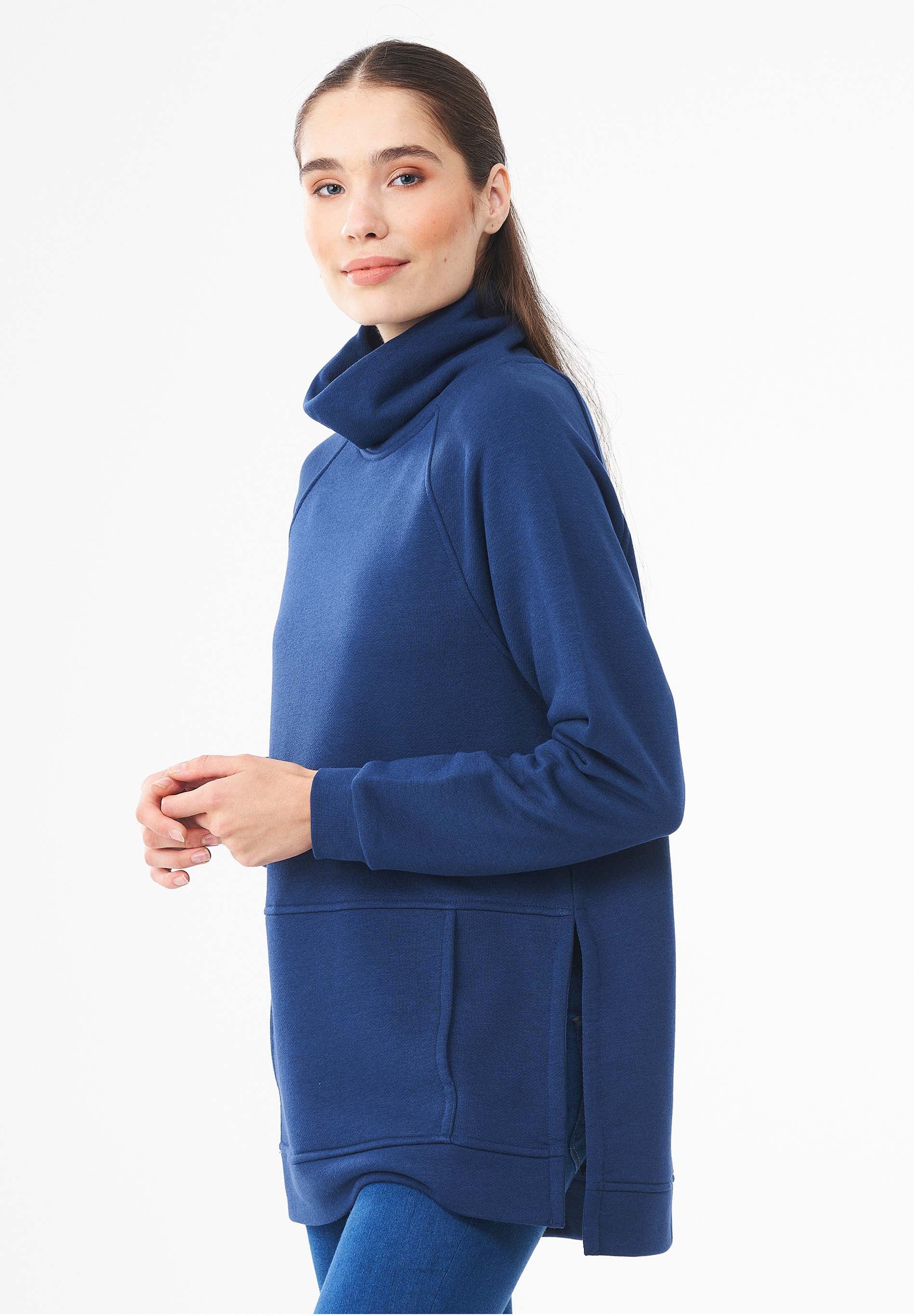Sweatshirt aus Bio-Baumwolle & Modal mit recyceltem Polyester
