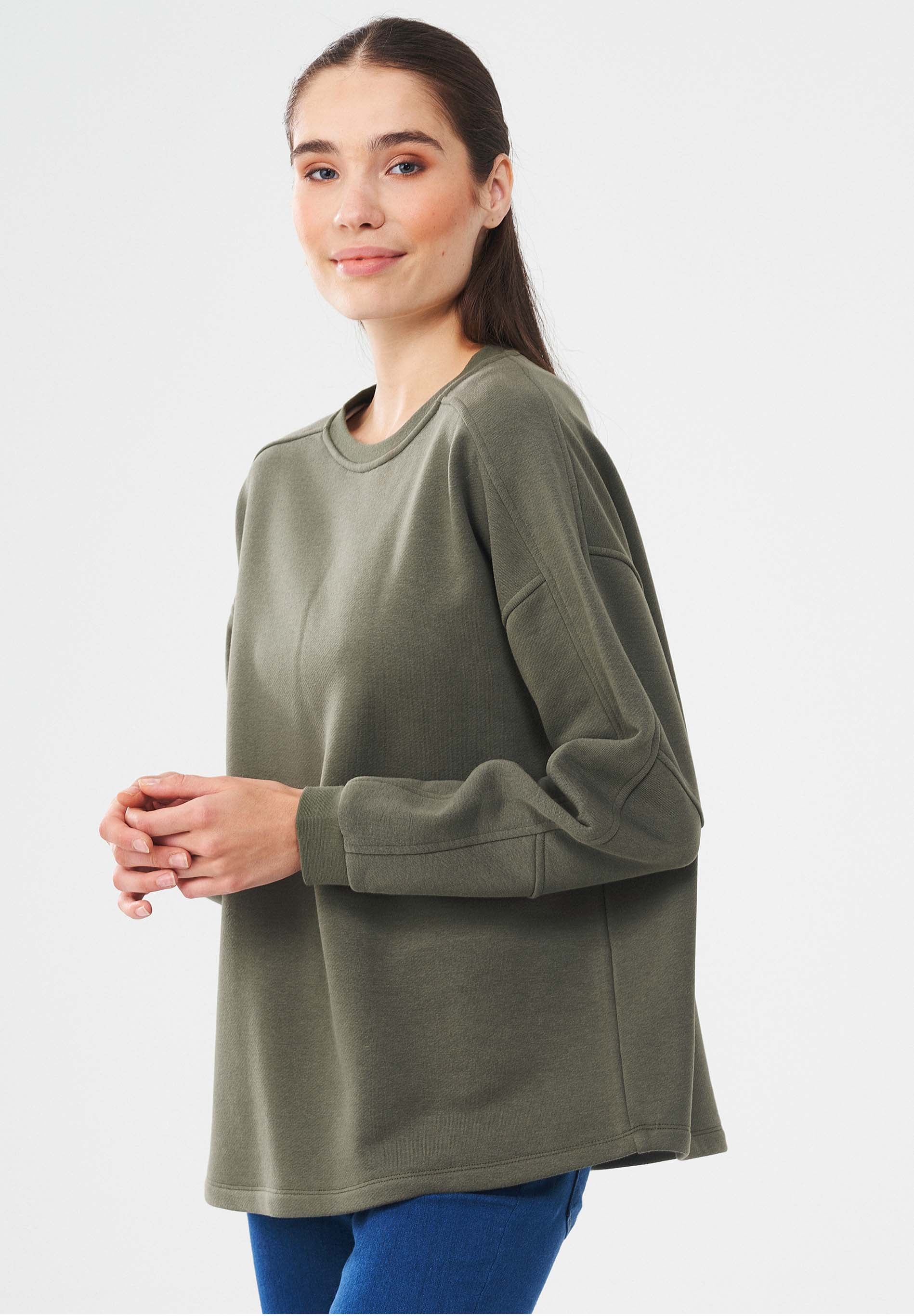 Sweatshirt aus Bio-Baumwolle & Modal mit recyceltem Polyester
