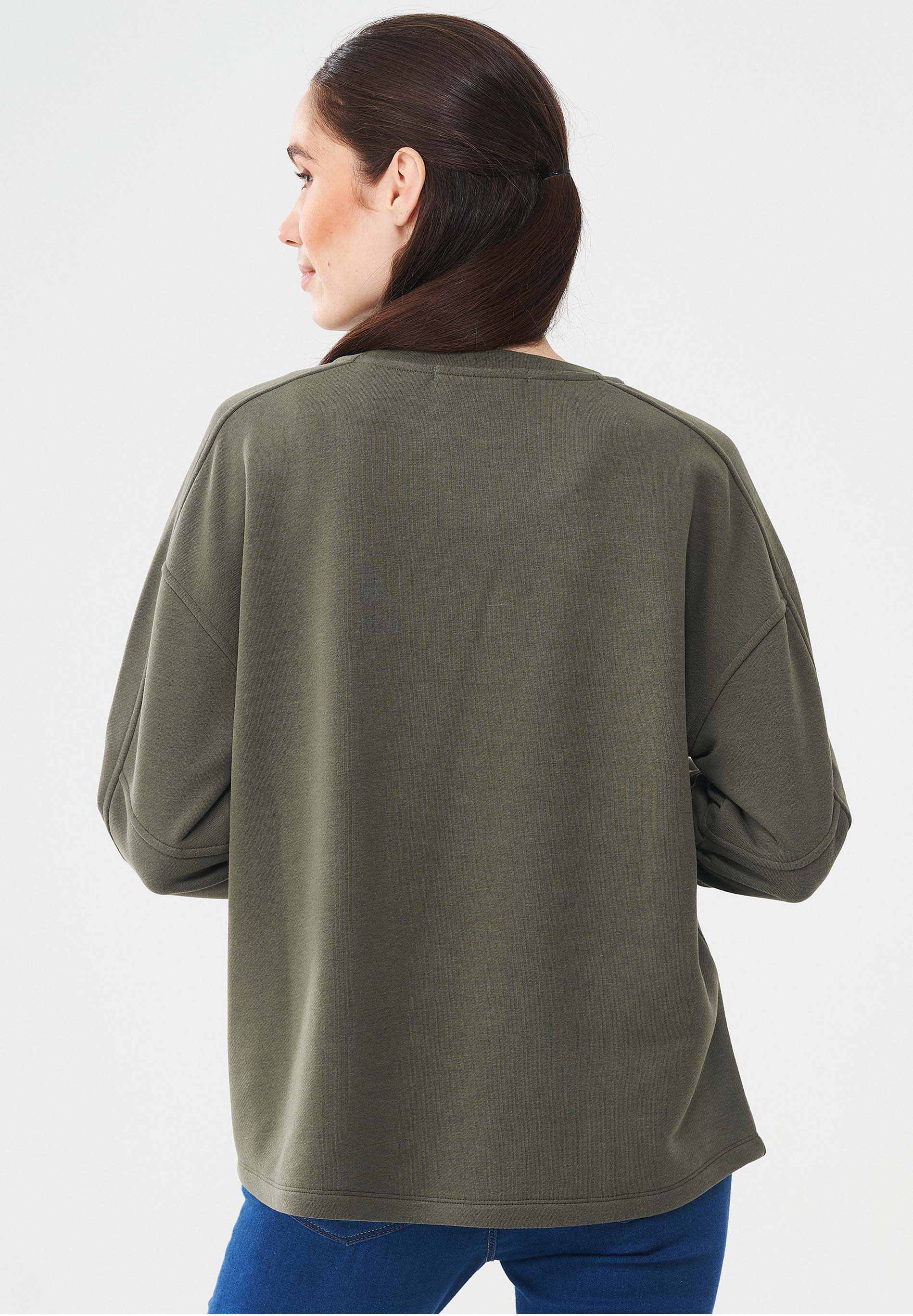 Sweatshirt aus Bio-Baumwolle & Modal mit recyceltem Polyester