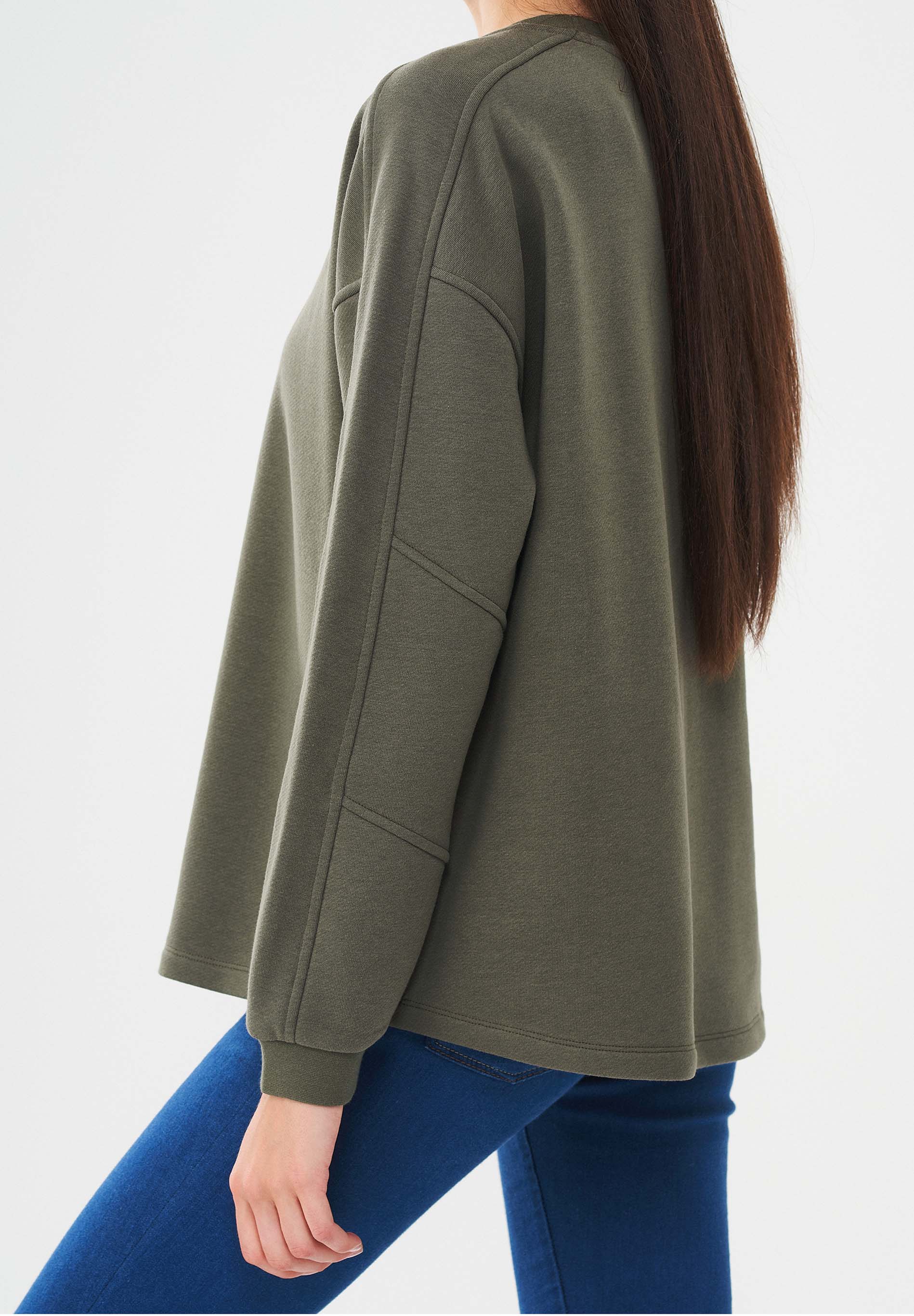 Sweatshirt aus Bio-Baumwolle & Modal mit recyceltem Polyester