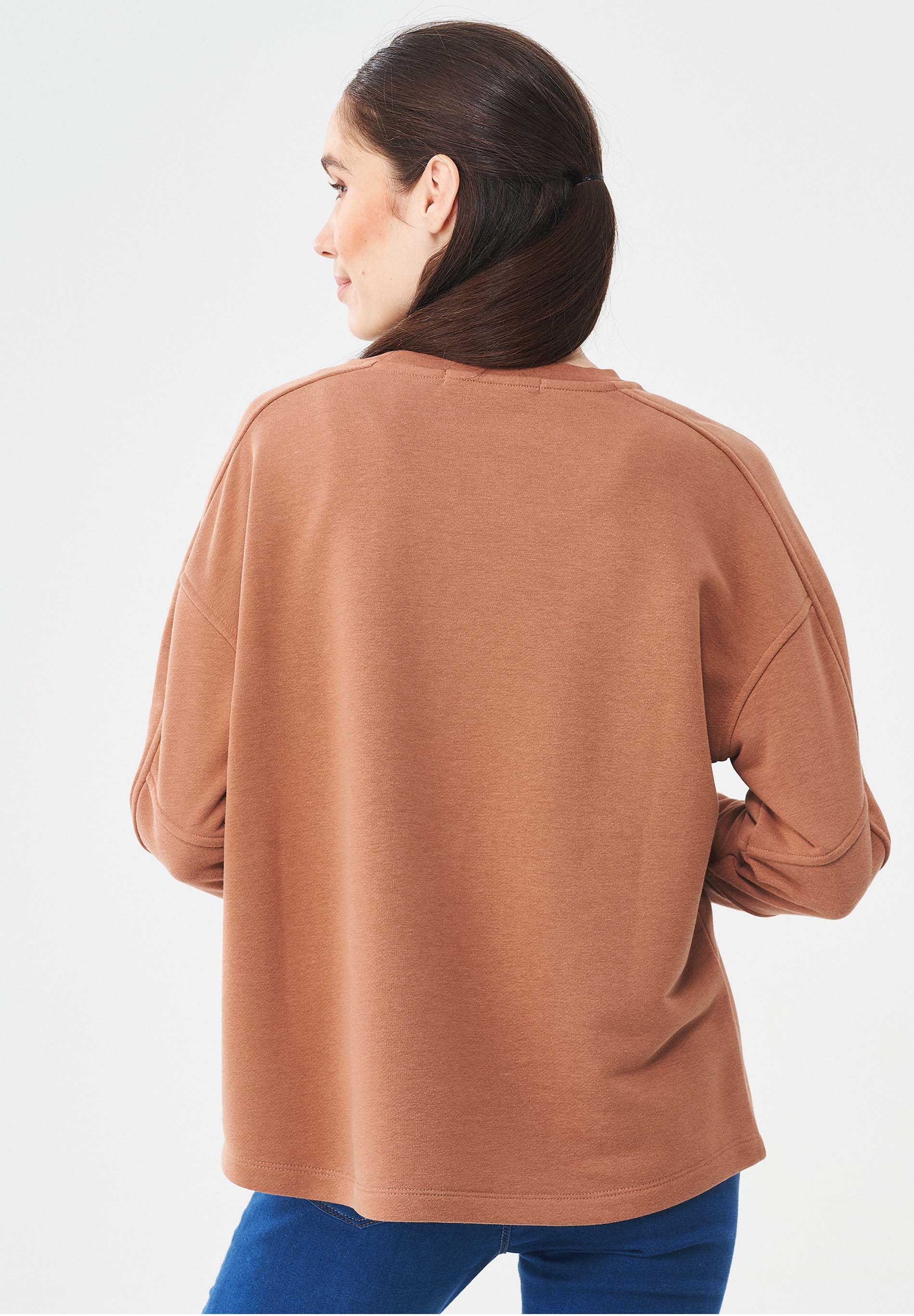 Sweatshirt aus Bio-Baumwolle & Modal mit recyceltem Polyester