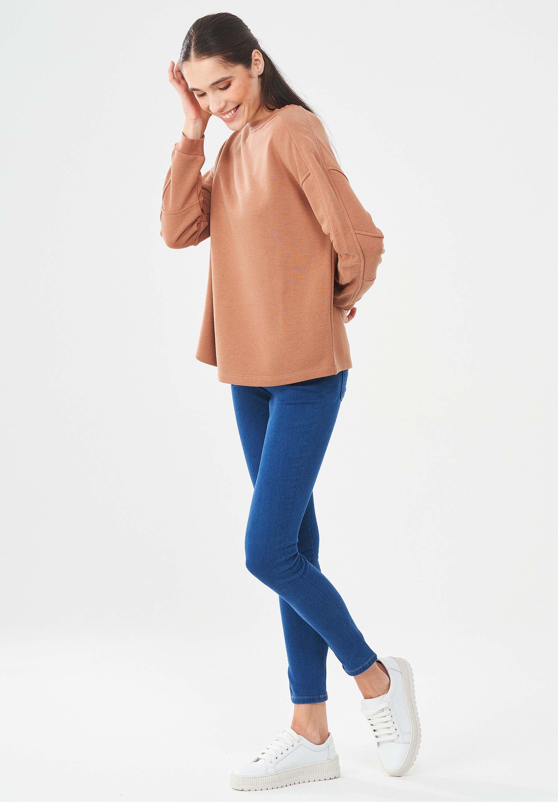 Sweatshirt aus Bio-Baumwolle & Modal mit recyceltem Polyester