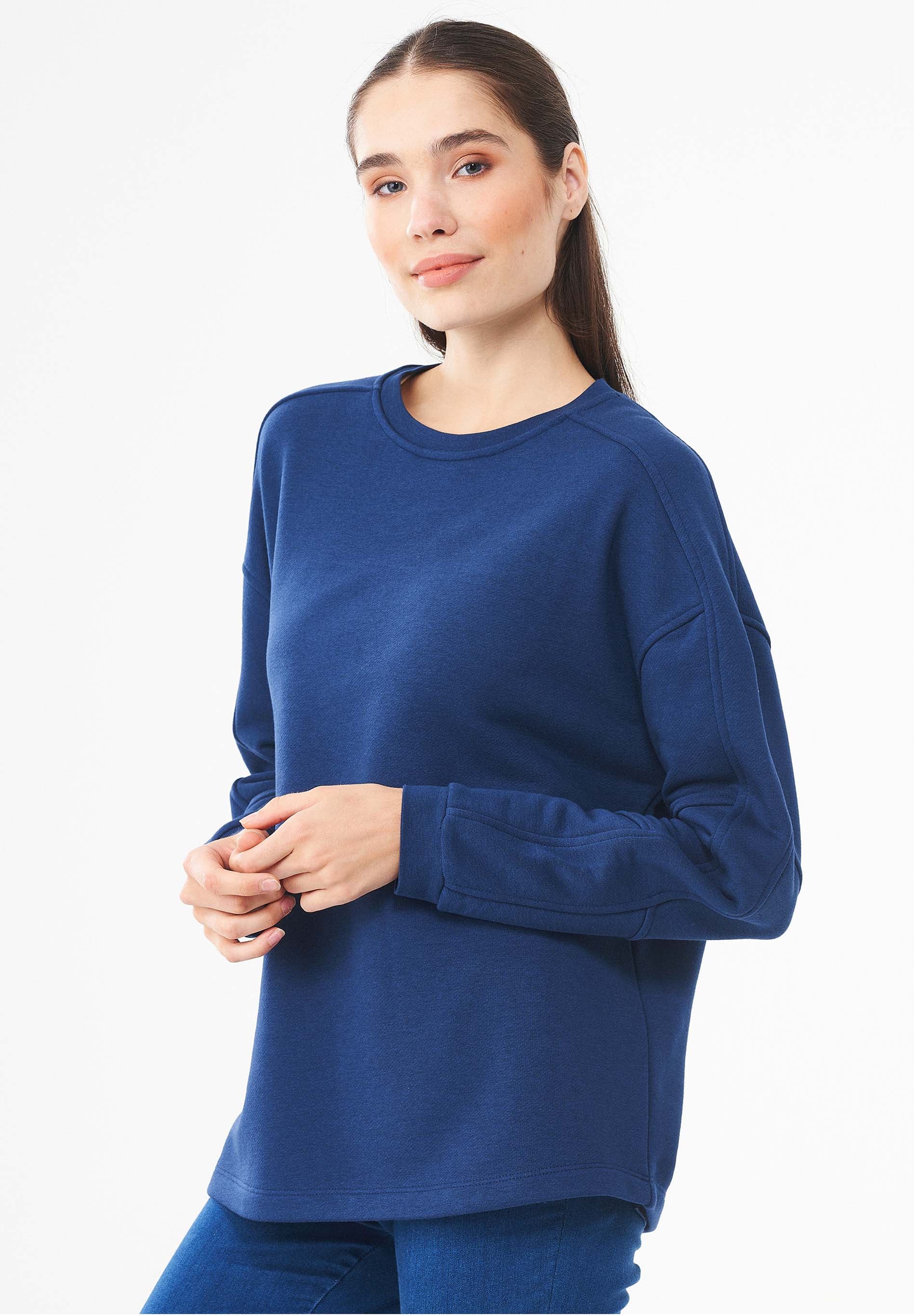 Sweatshirt aus Bio-Baumwolle & Modal mit recyceltem Polyester