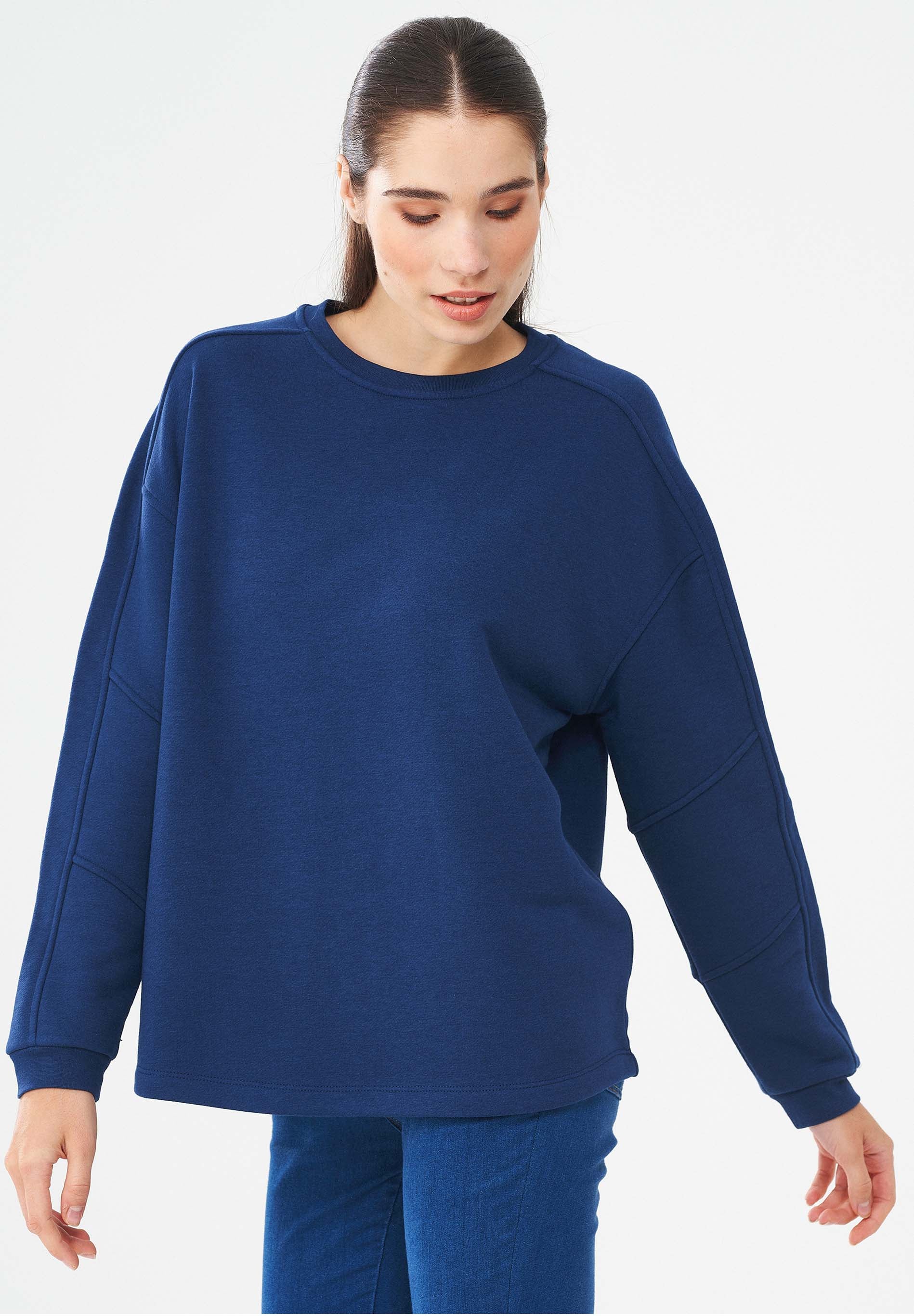 Sweatshirt aus Bio-Baumwolle & Modal mit recyceltem Polyester