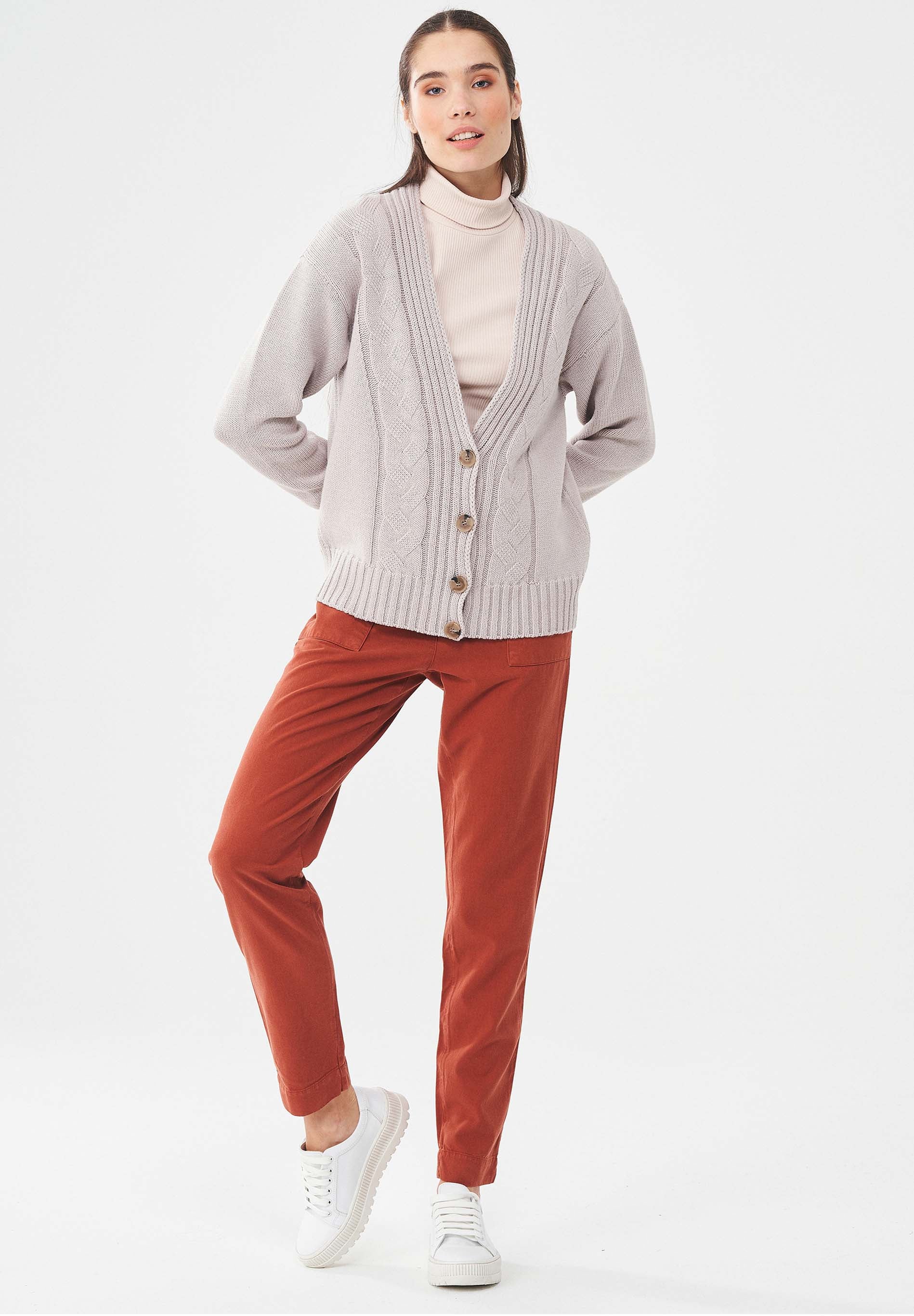 Garment Dyed Hose aus TENCEL™ Lyocell-Mix